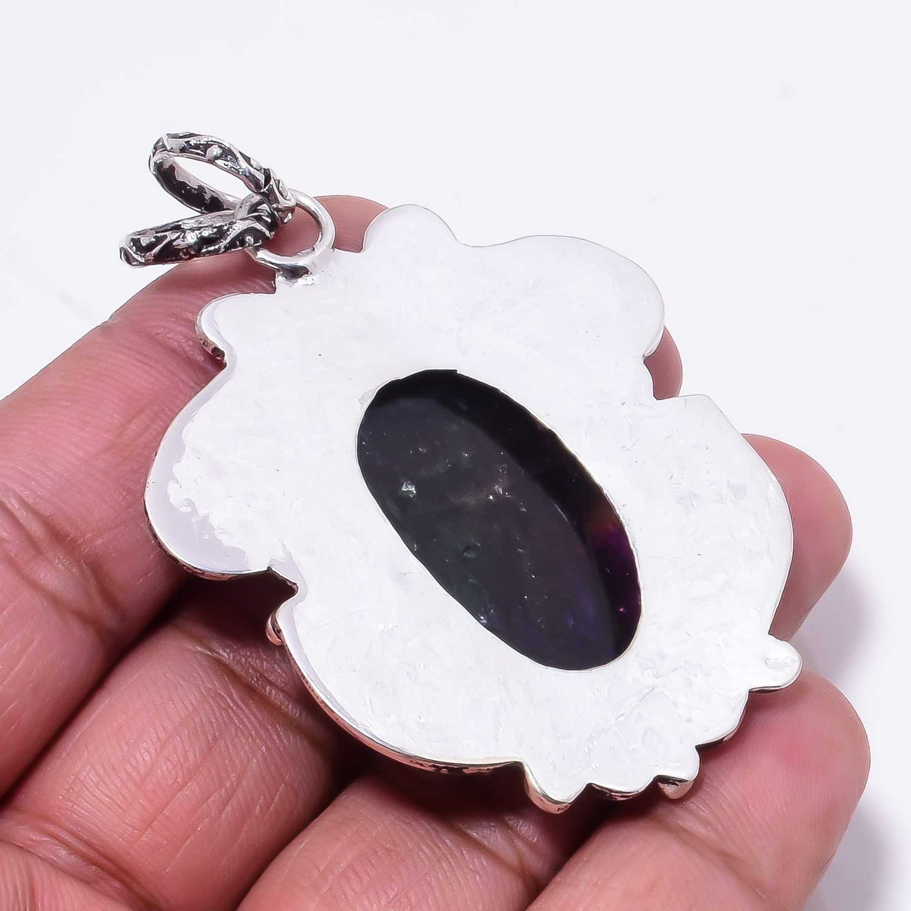 Amethyst Gemstone 925 Sterling Silver Handmade Pendant by Nakshmart