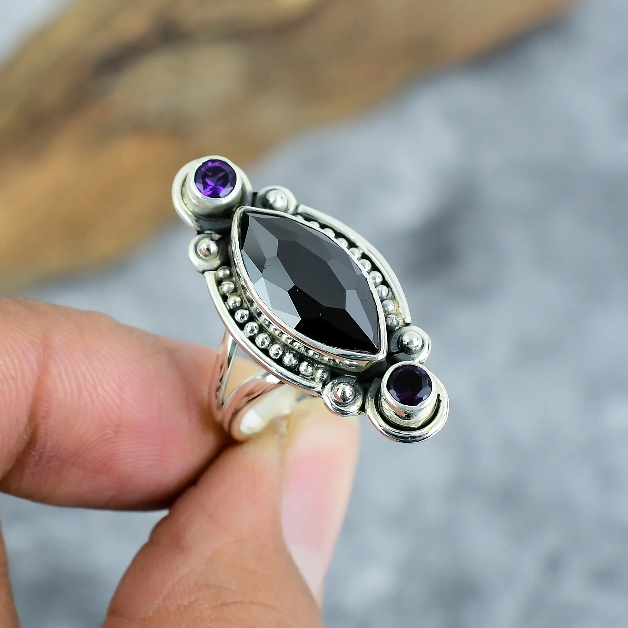 Black Spinel Ring
