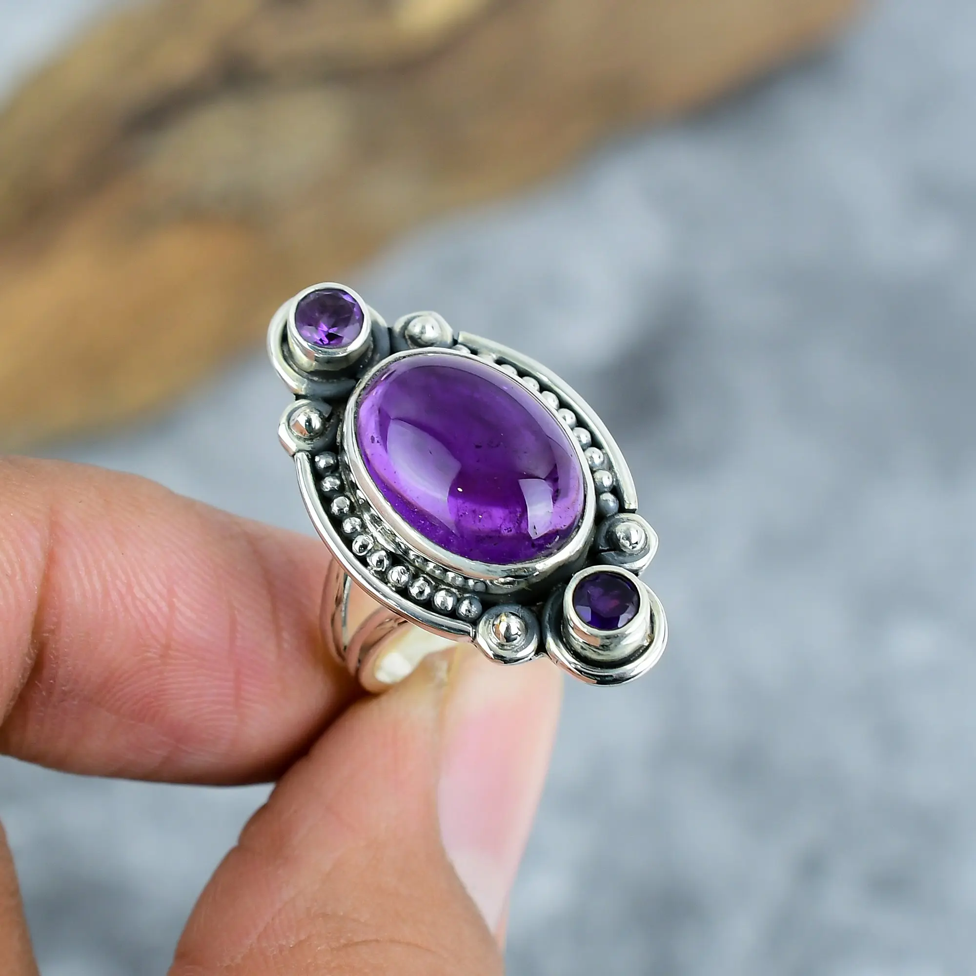 Sage Amethyst Ring