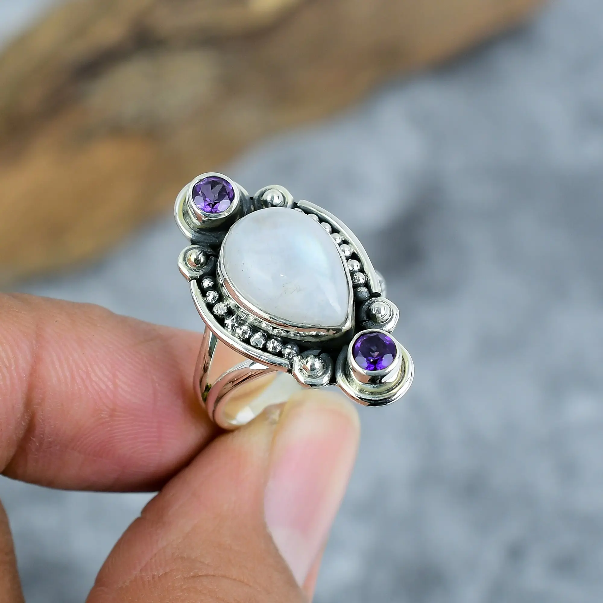 Moon Stone Ring