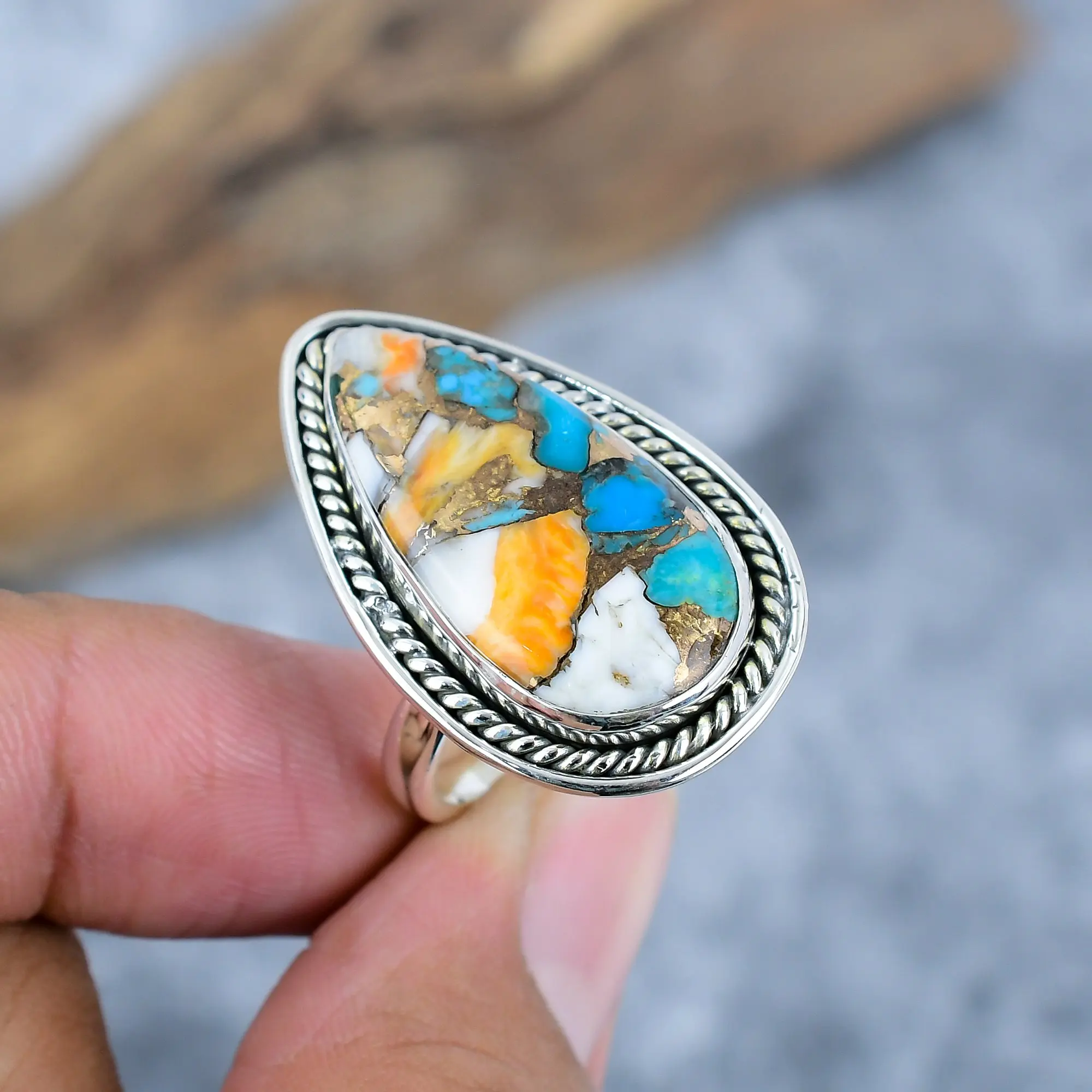 Oyster Turquoise Ring