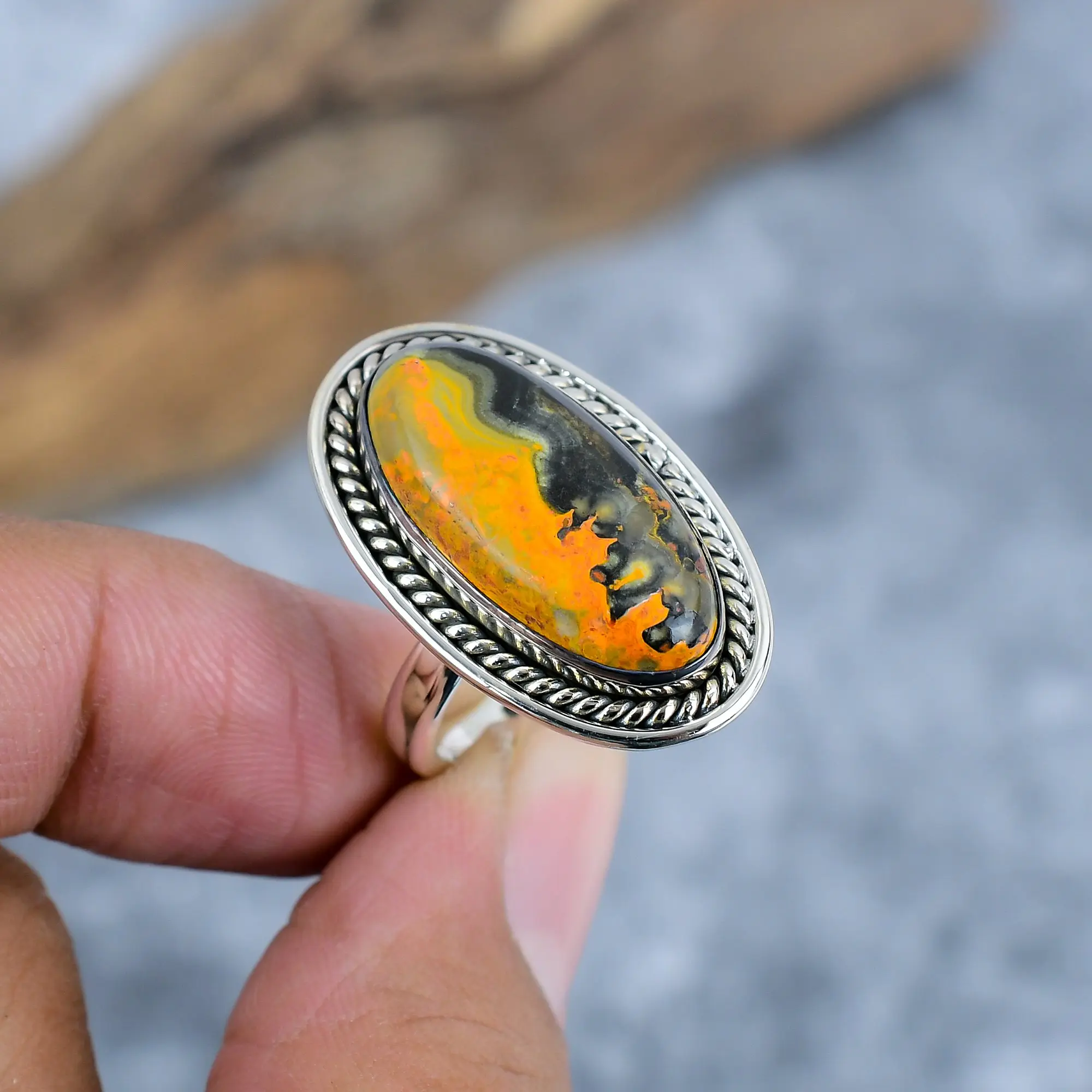 Bumblebee Jasper Ring