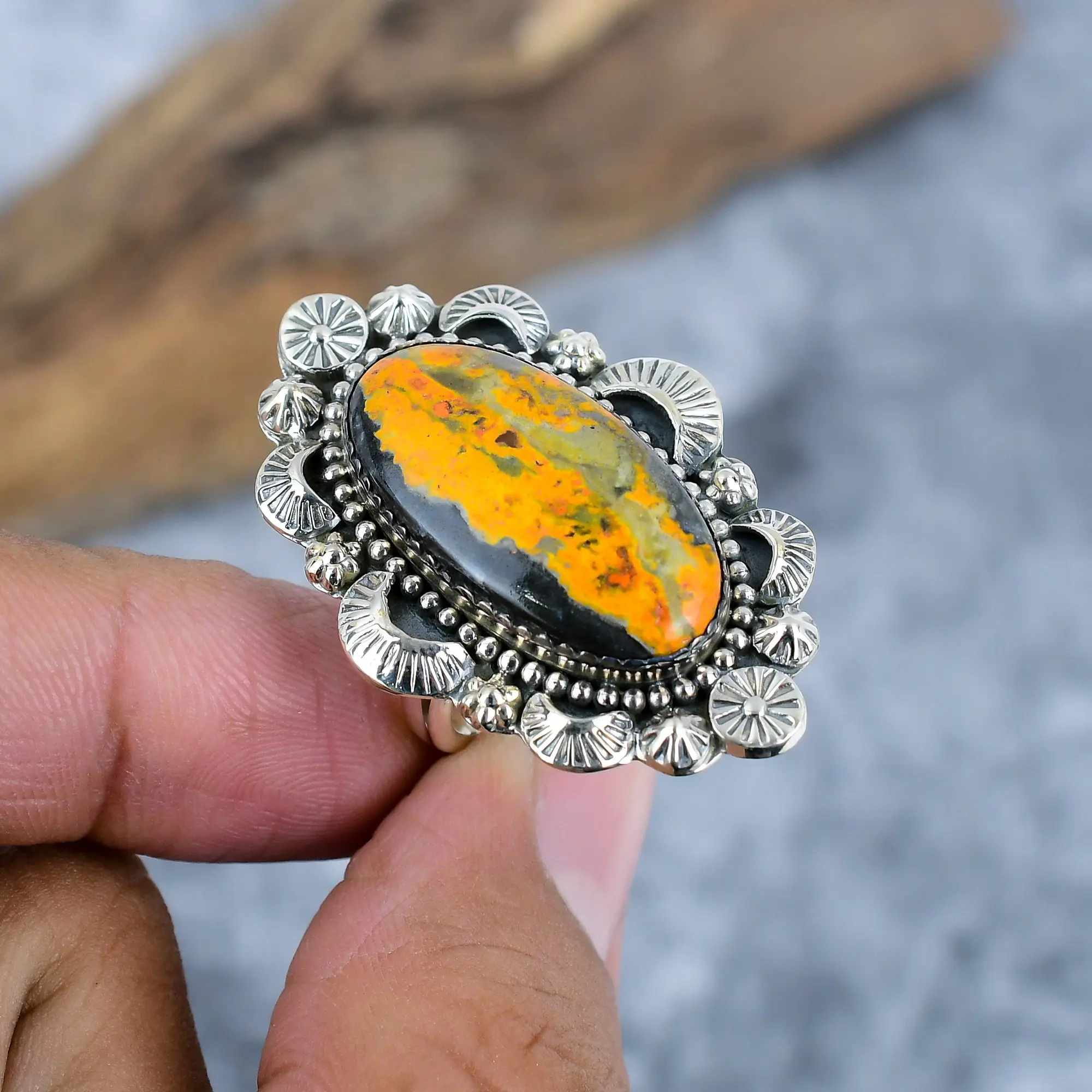 Bumblebee Jasper Ring
