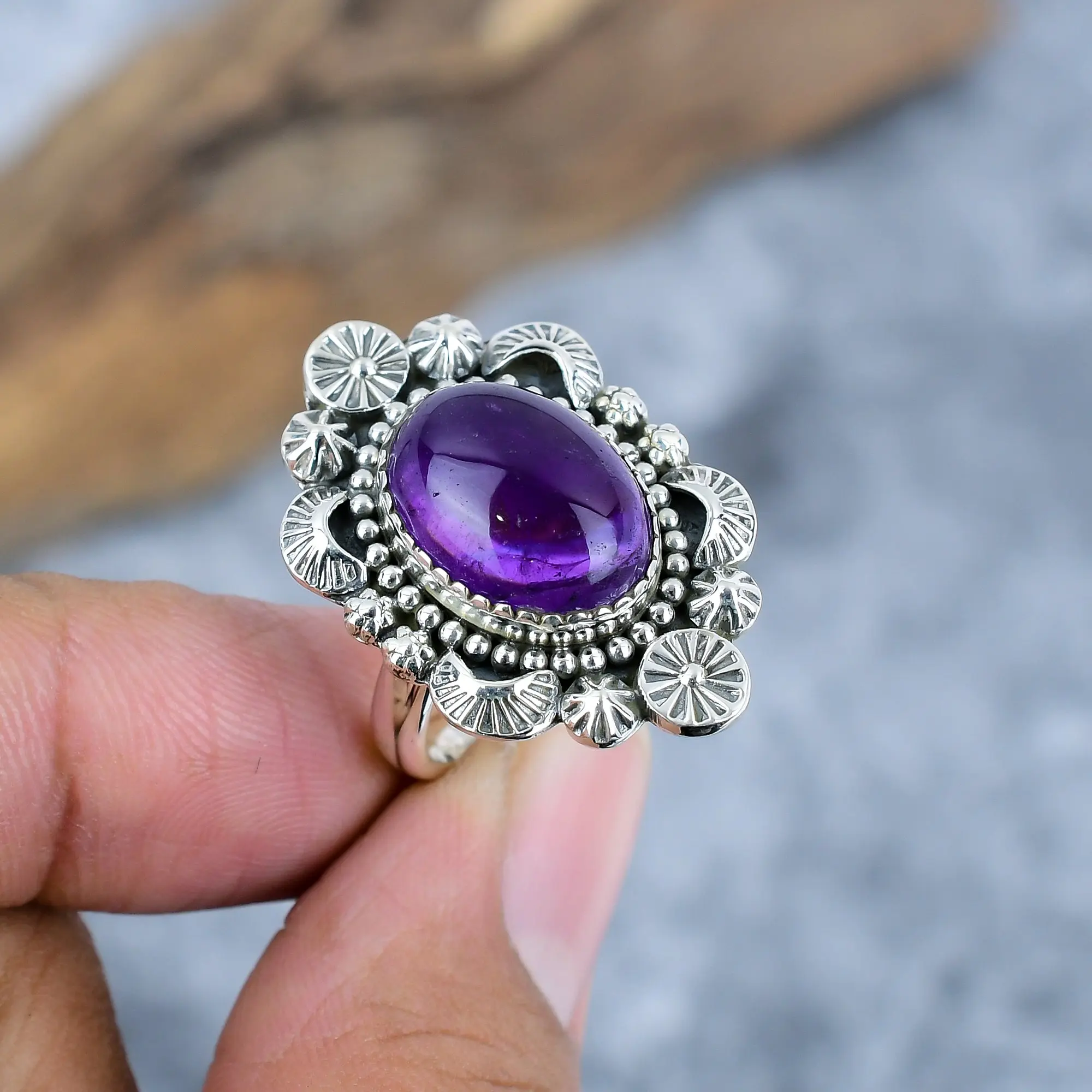 Sage Amethyst Ring