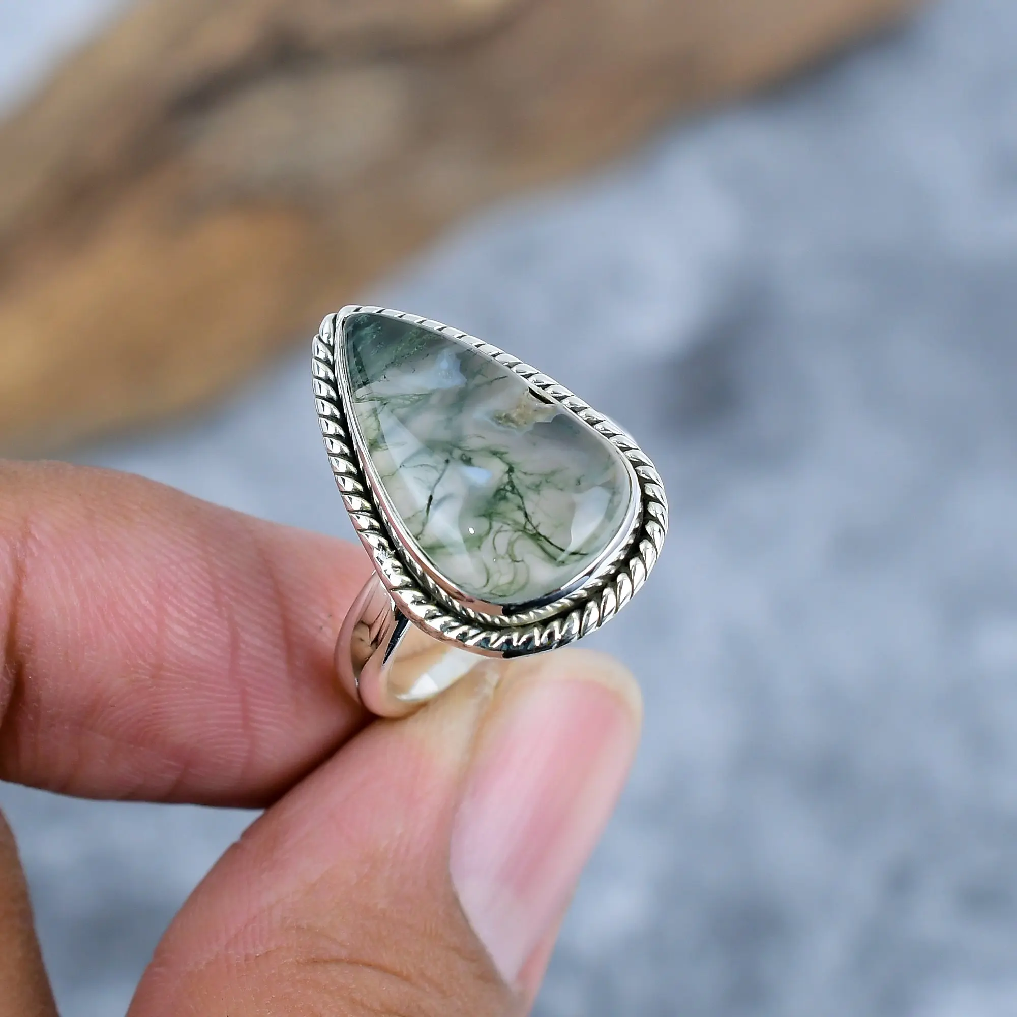 Green Moss Ring