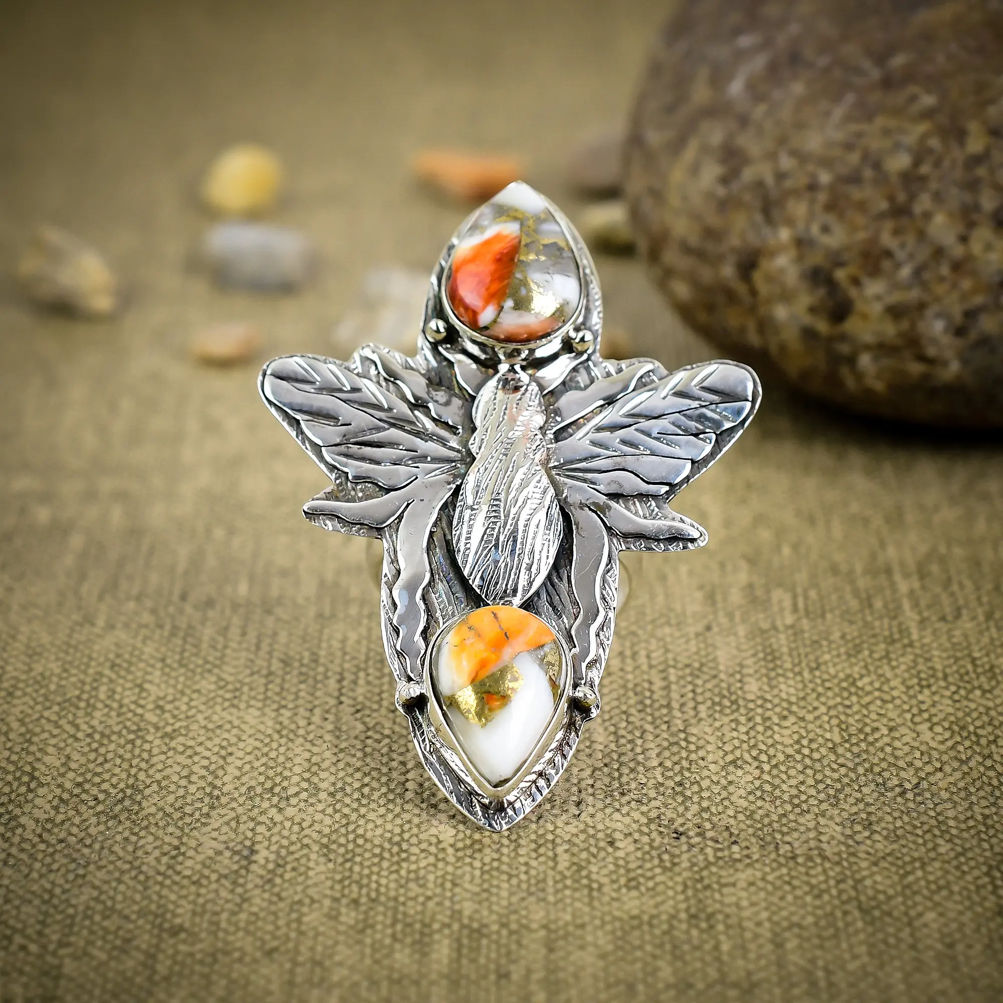 Spiny Oyster Turquoise Ring