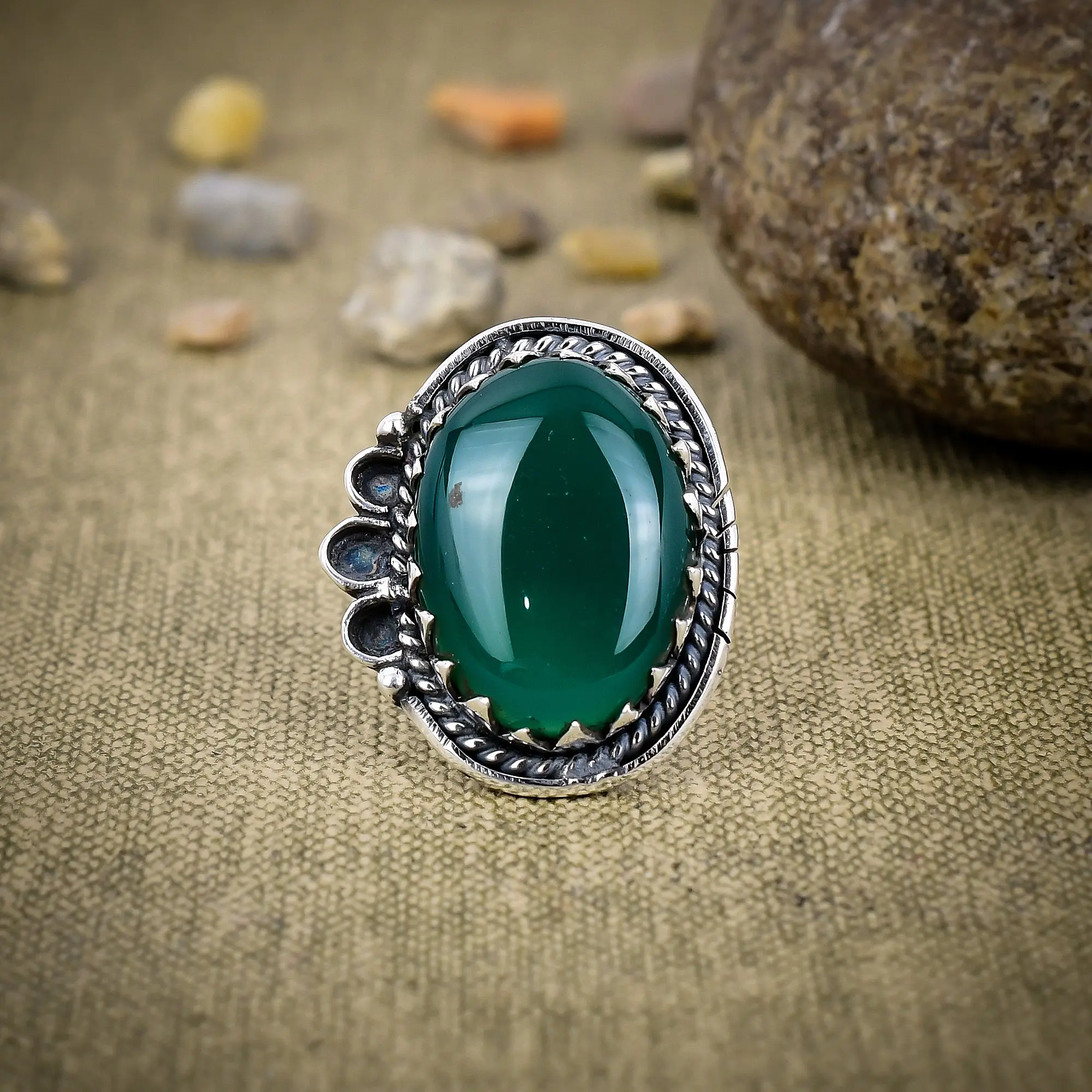 Green Onyx Ring