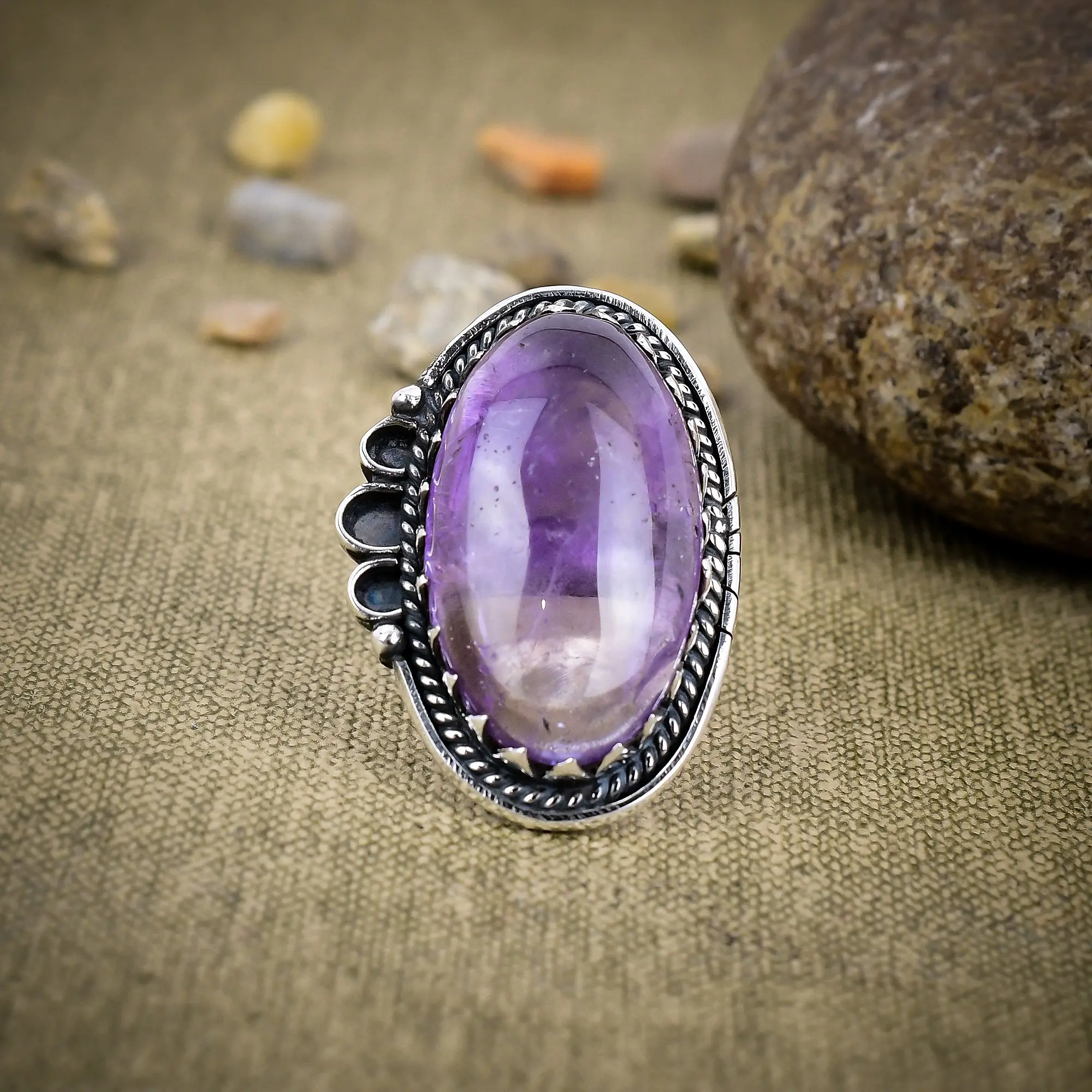 Sage Amethyst Ring