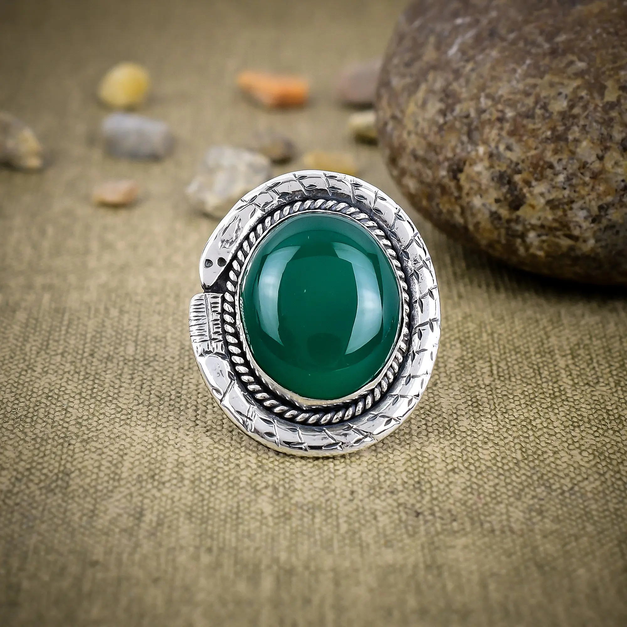 Green Onyx Ring