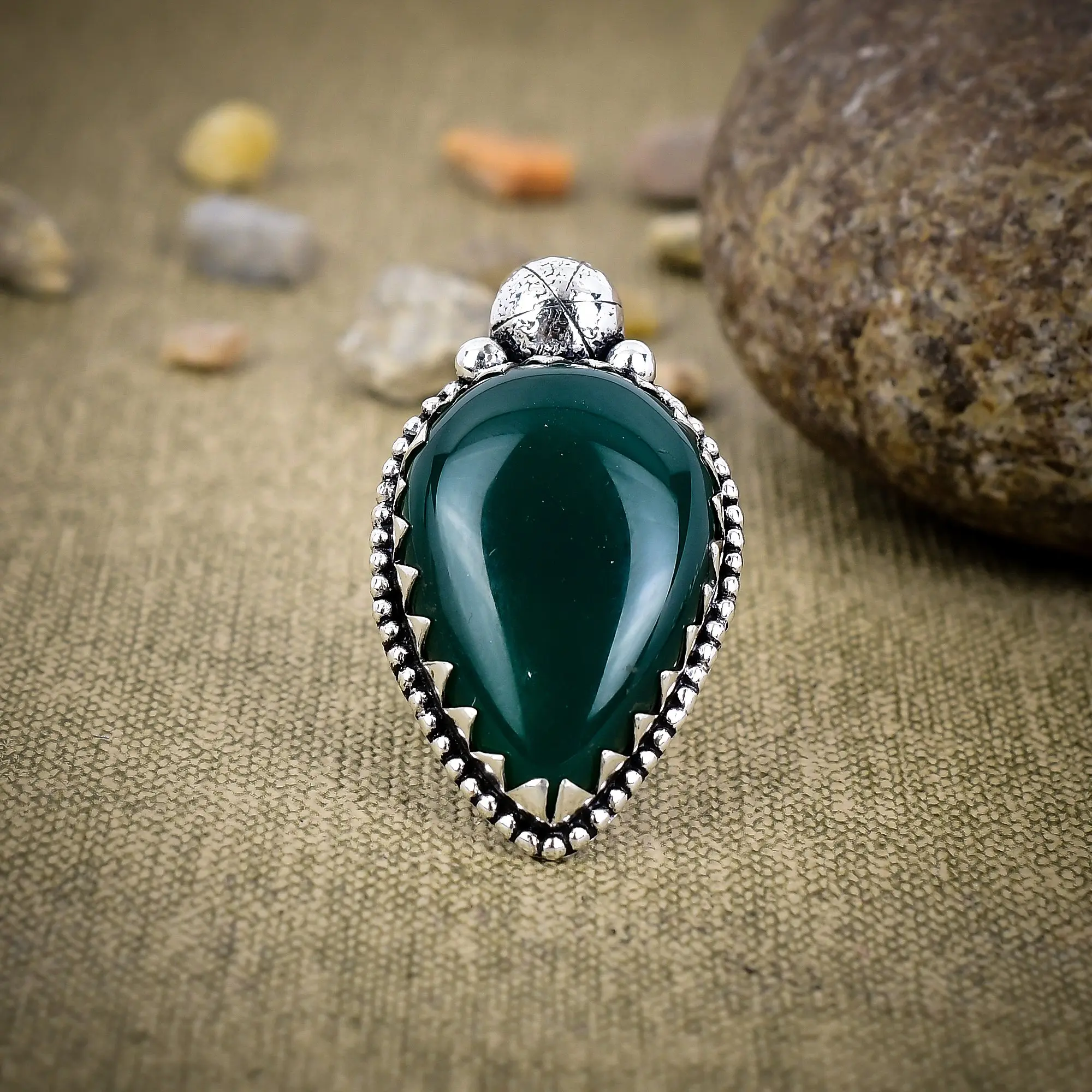 Green Onyx Ring