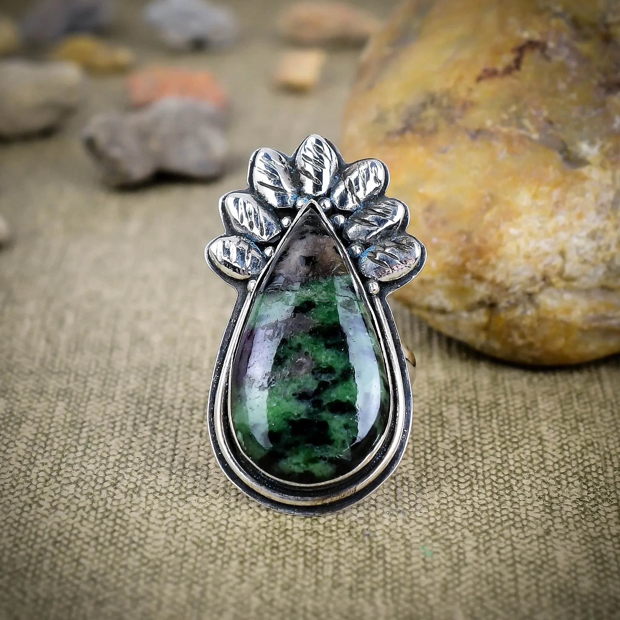 Ruby Zoisite Ring