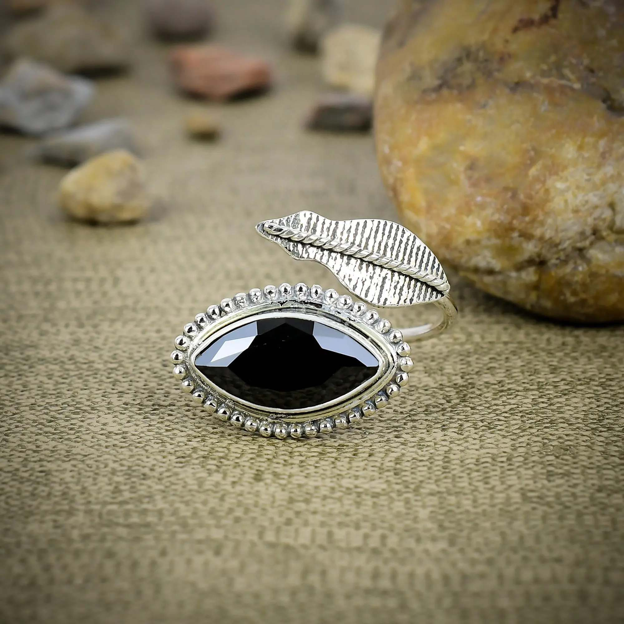 Black Spinel Ring