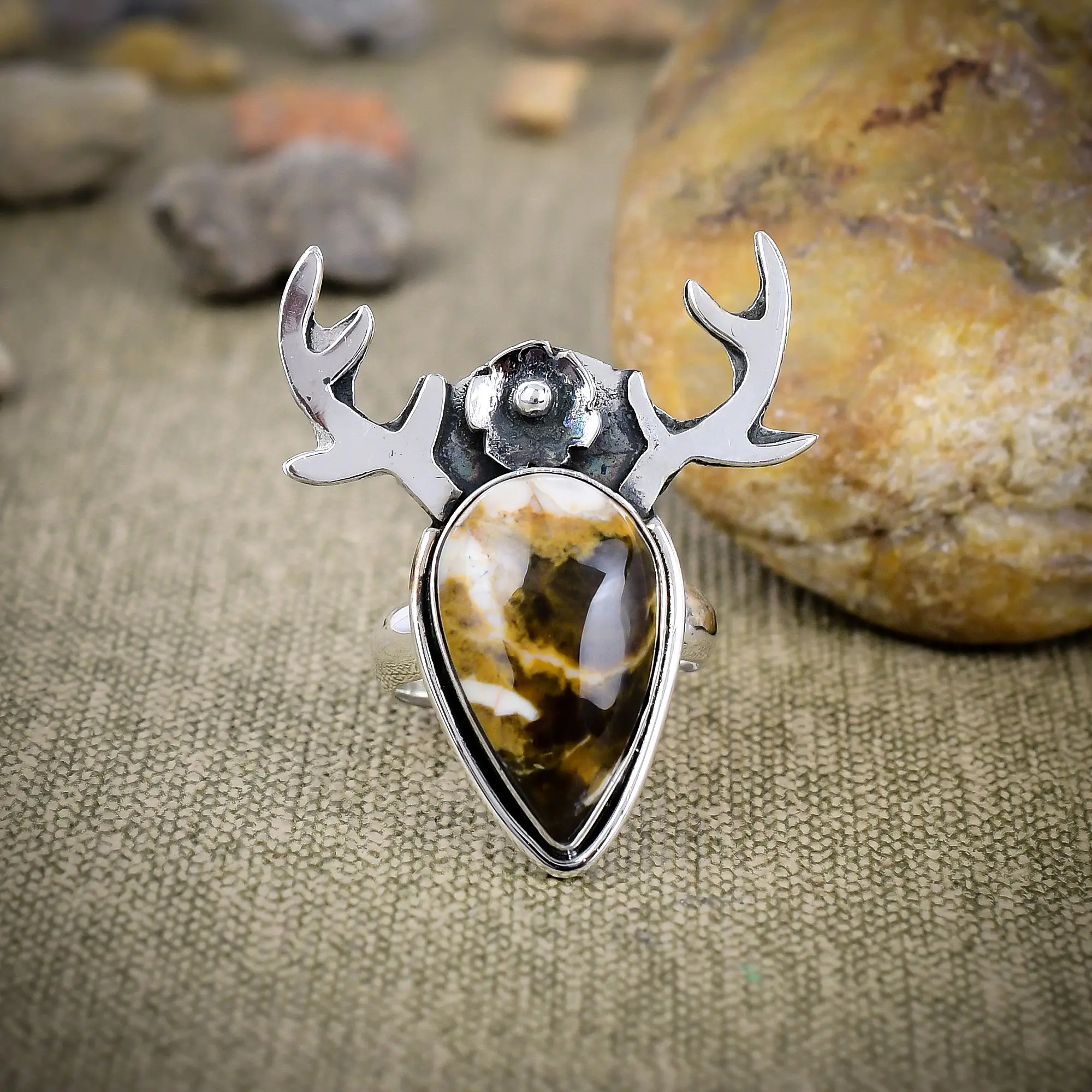 Peanut Wood Jasper Ring