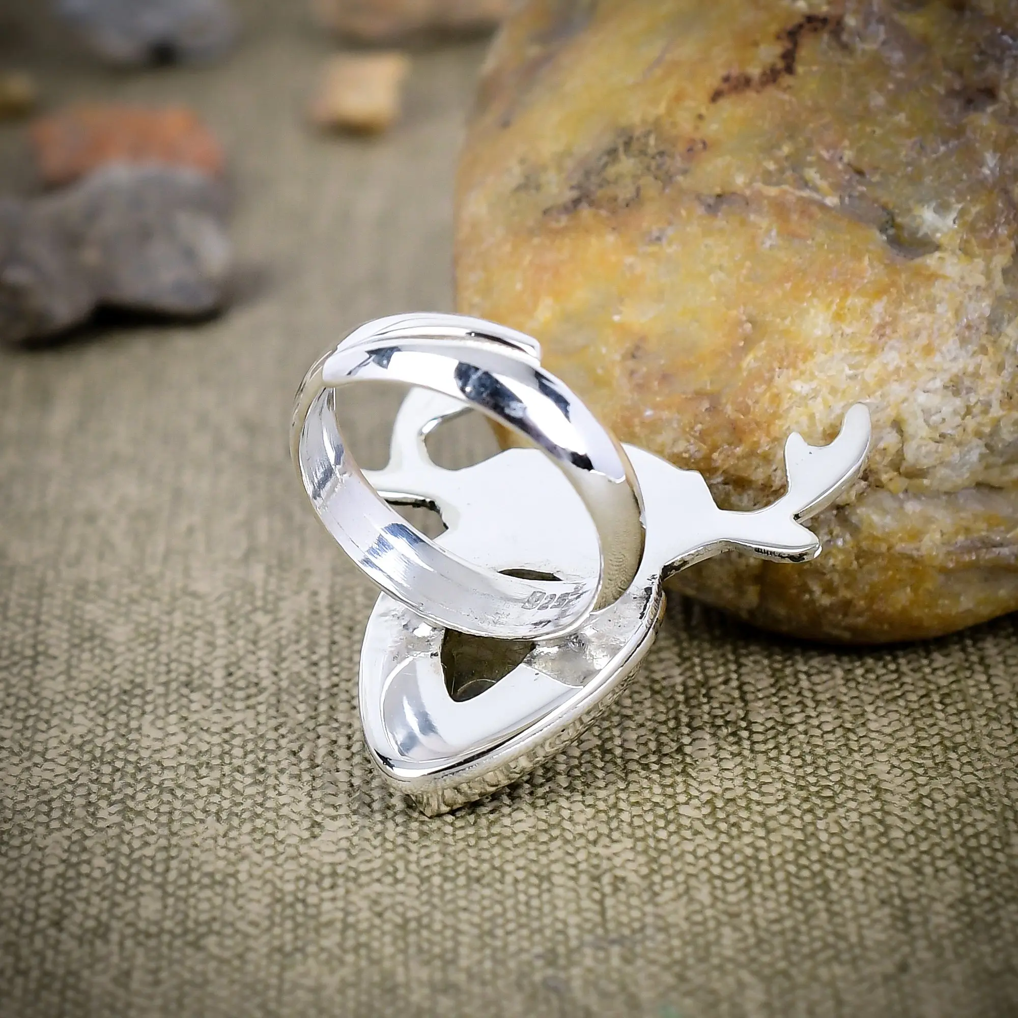 Golden Rutile Quartz Ring