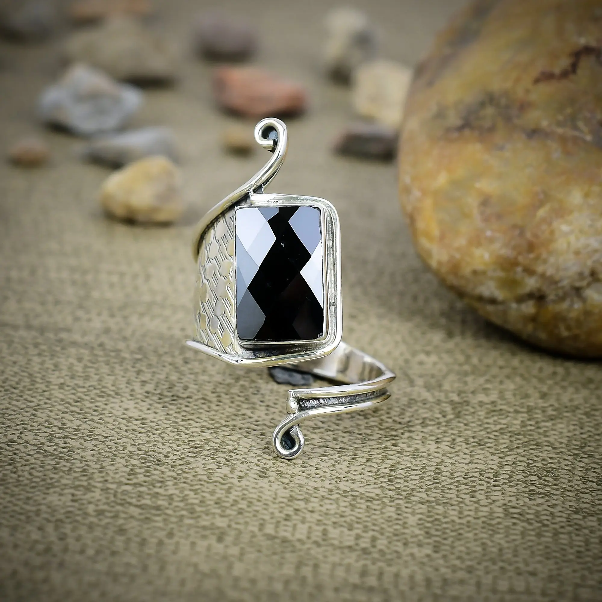 Black Spinel Ring