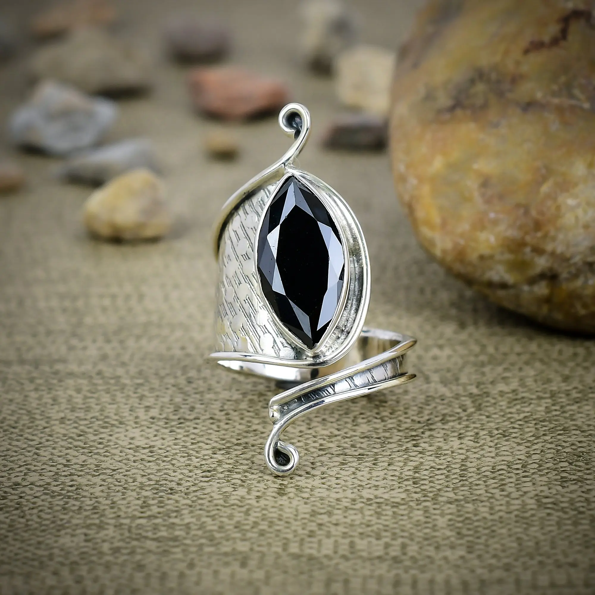 Black Spinel Ring
