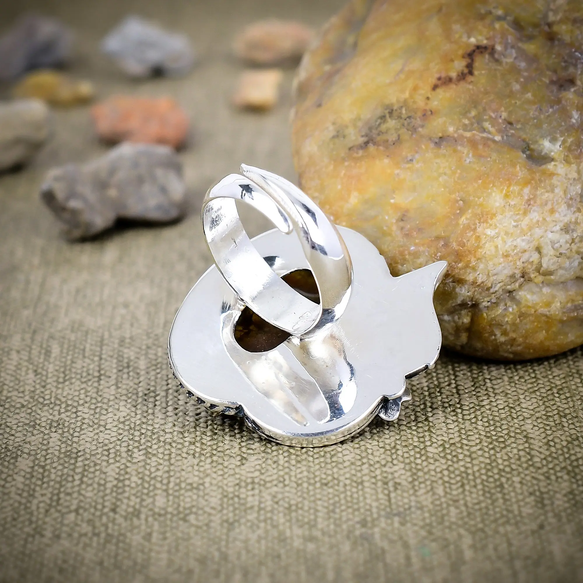 Tube Agate Ring