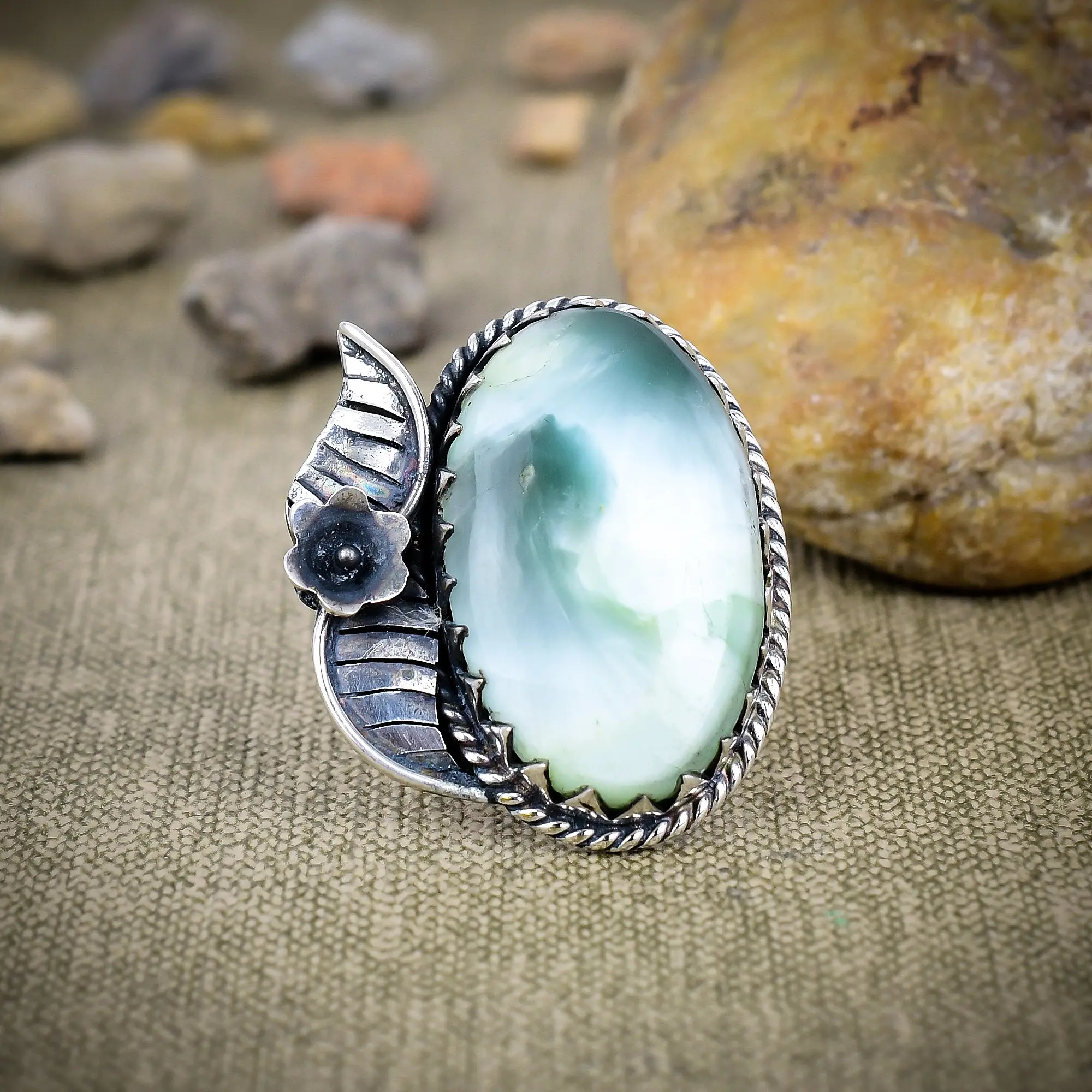 Green Opal Ring