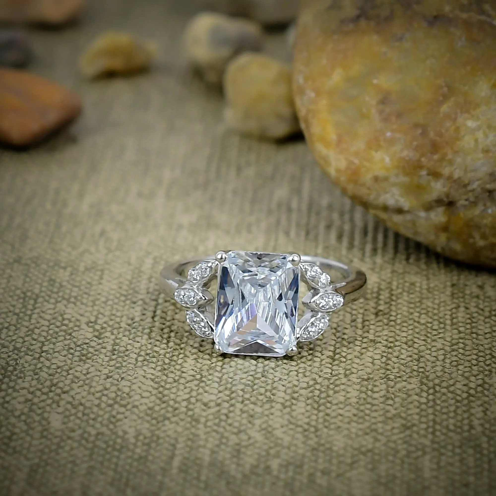 White Topaz Ring