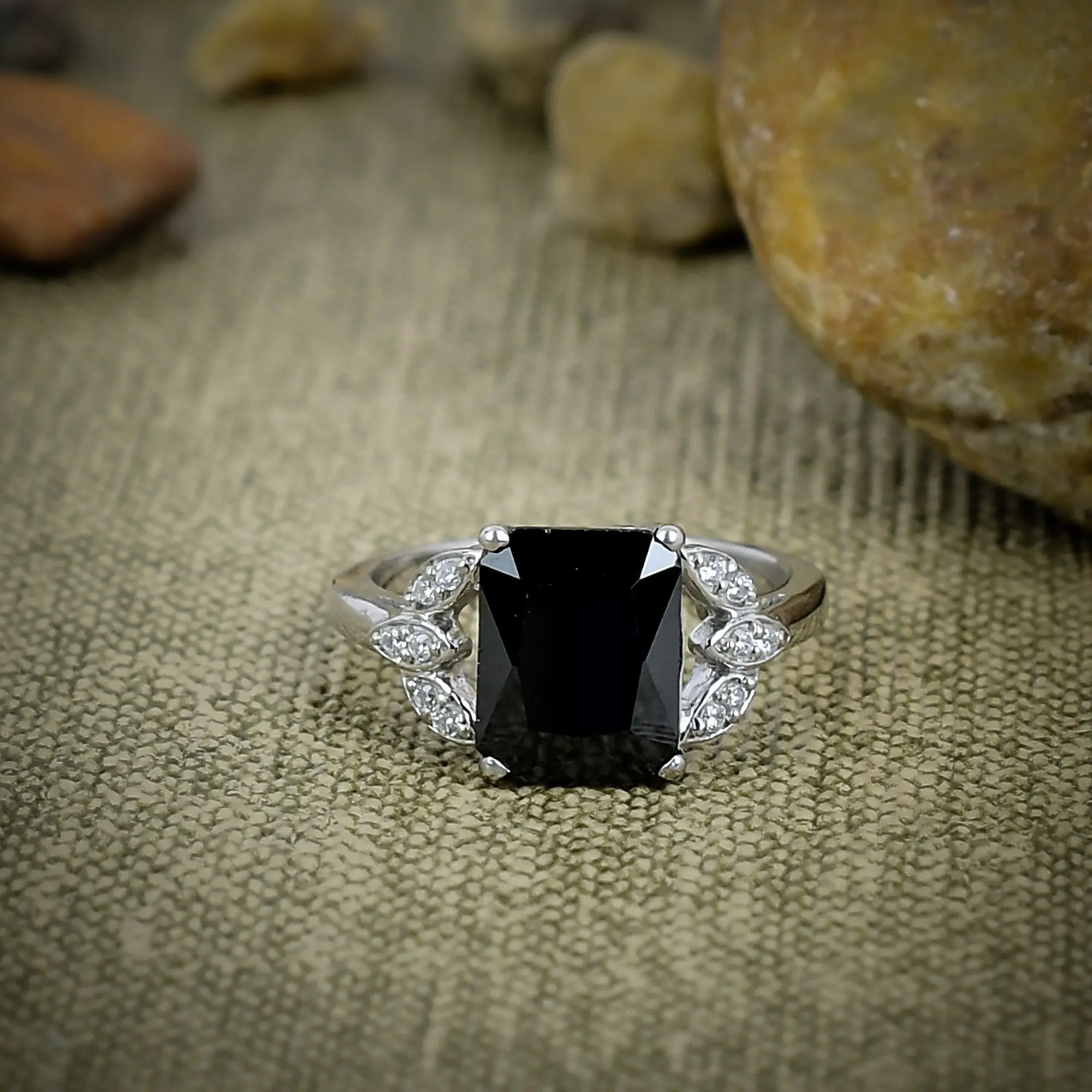 Black Spinel Ring