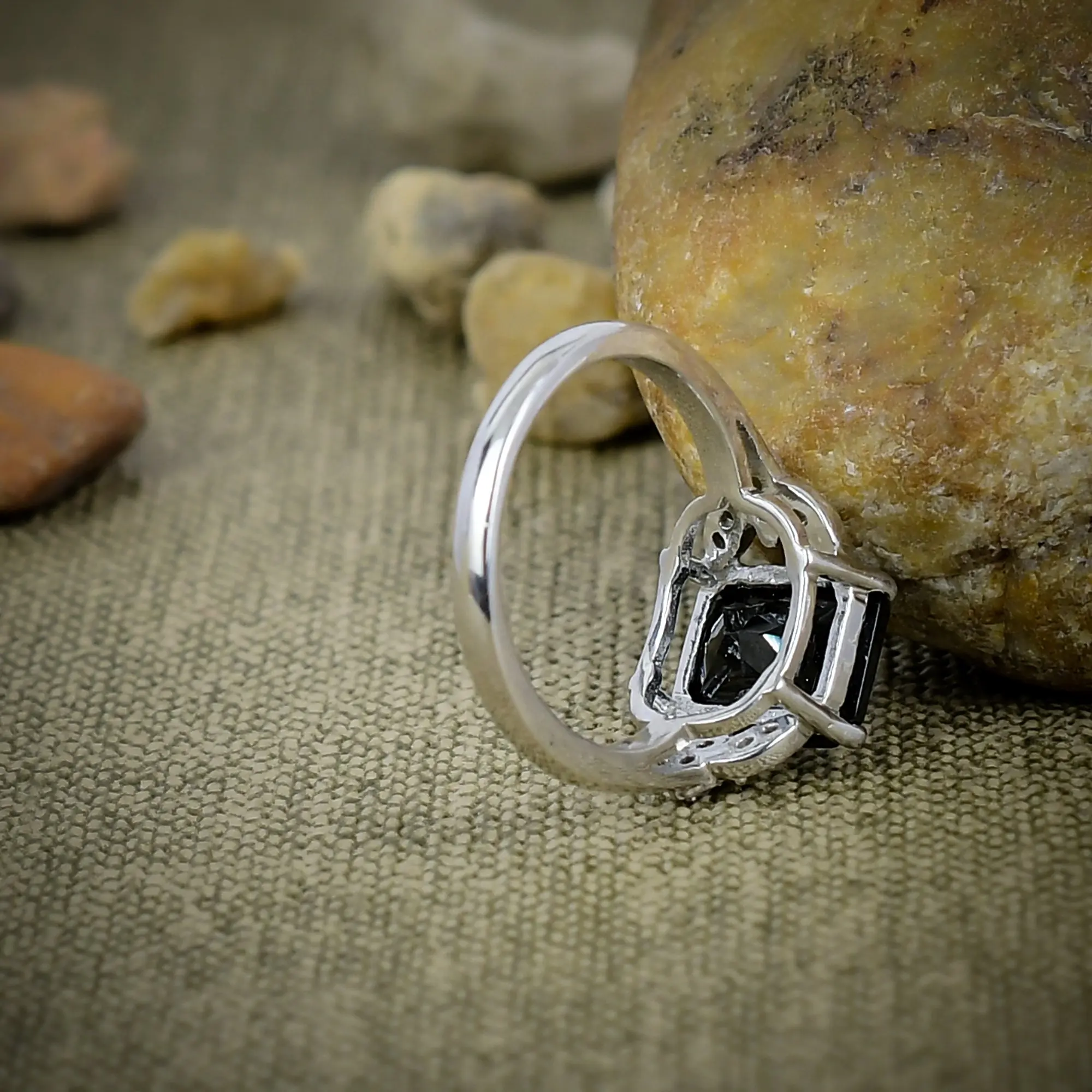 Black Spinel Ring