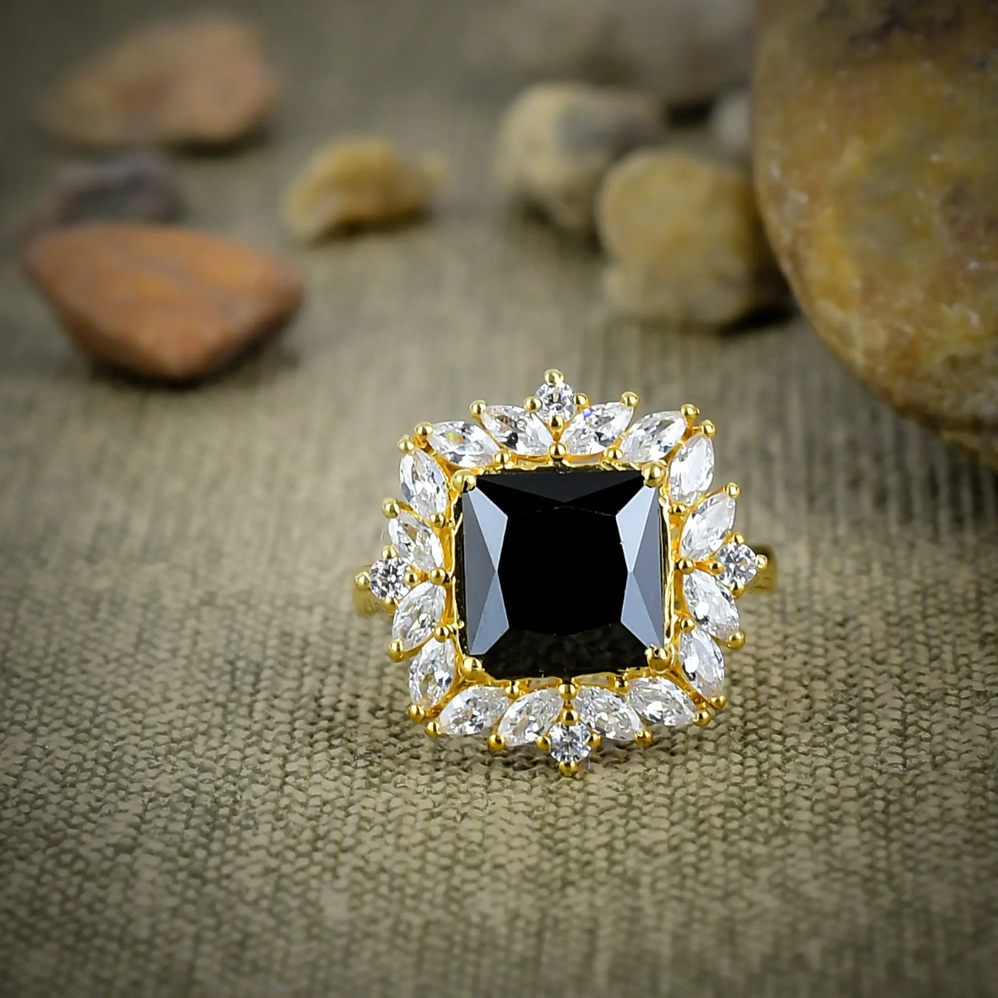 Black Spinel Ring