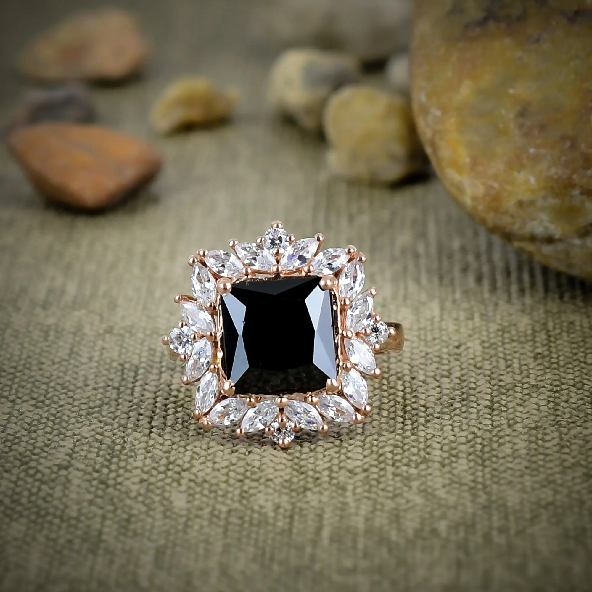 Black Spinel Ring