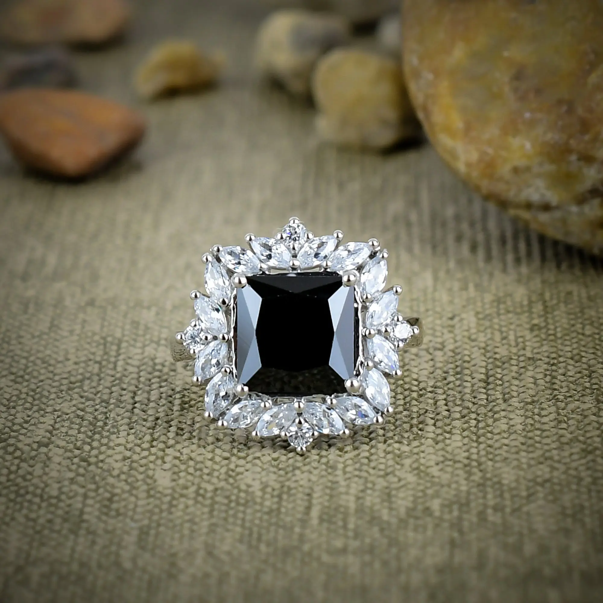 Black Spinel Ring