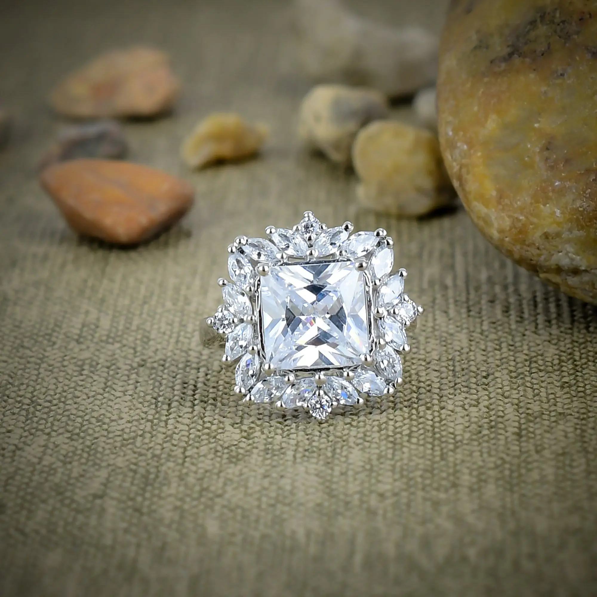 White Topaz Ring