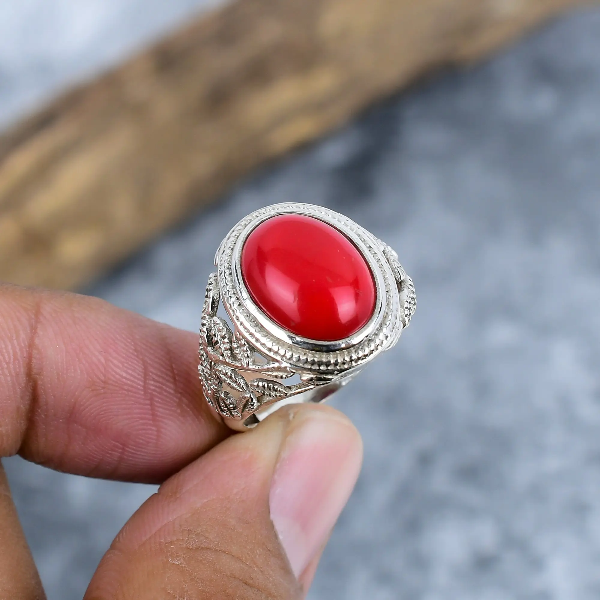 Red Coral Ring