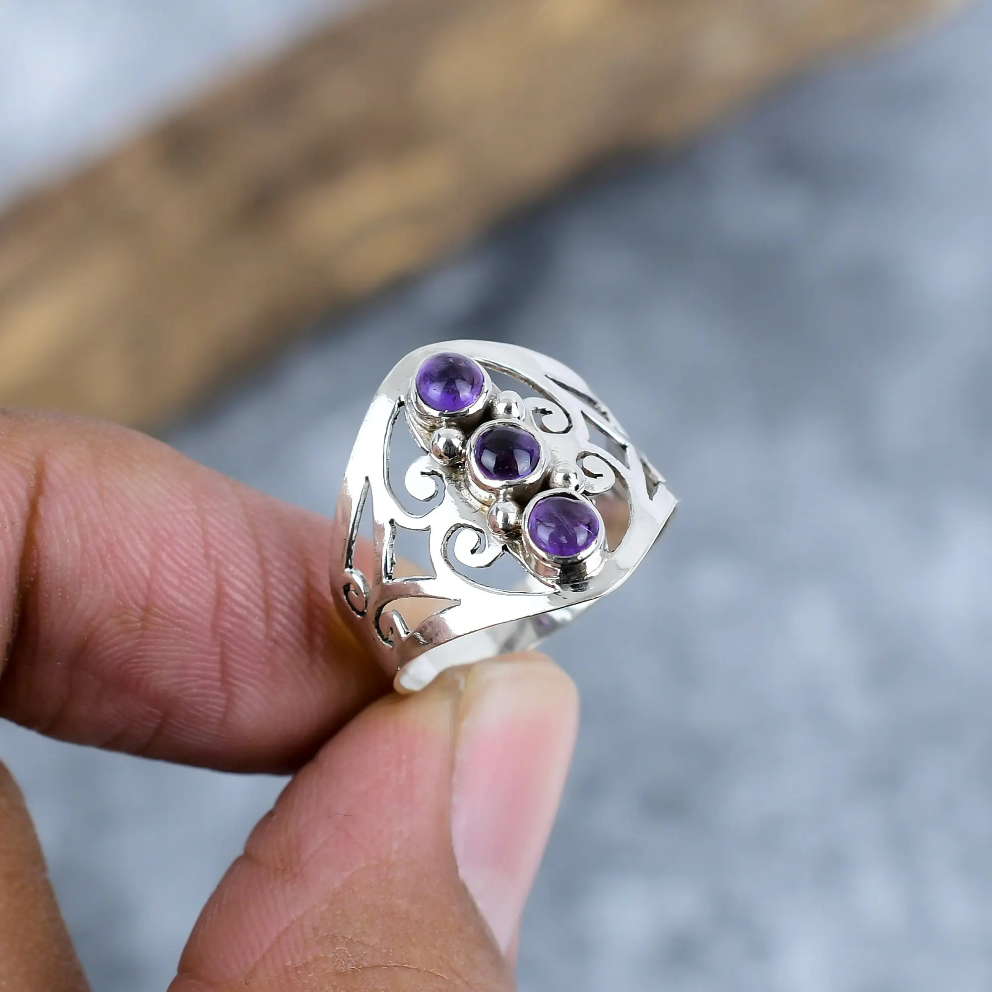 Sage Amethyst Ring