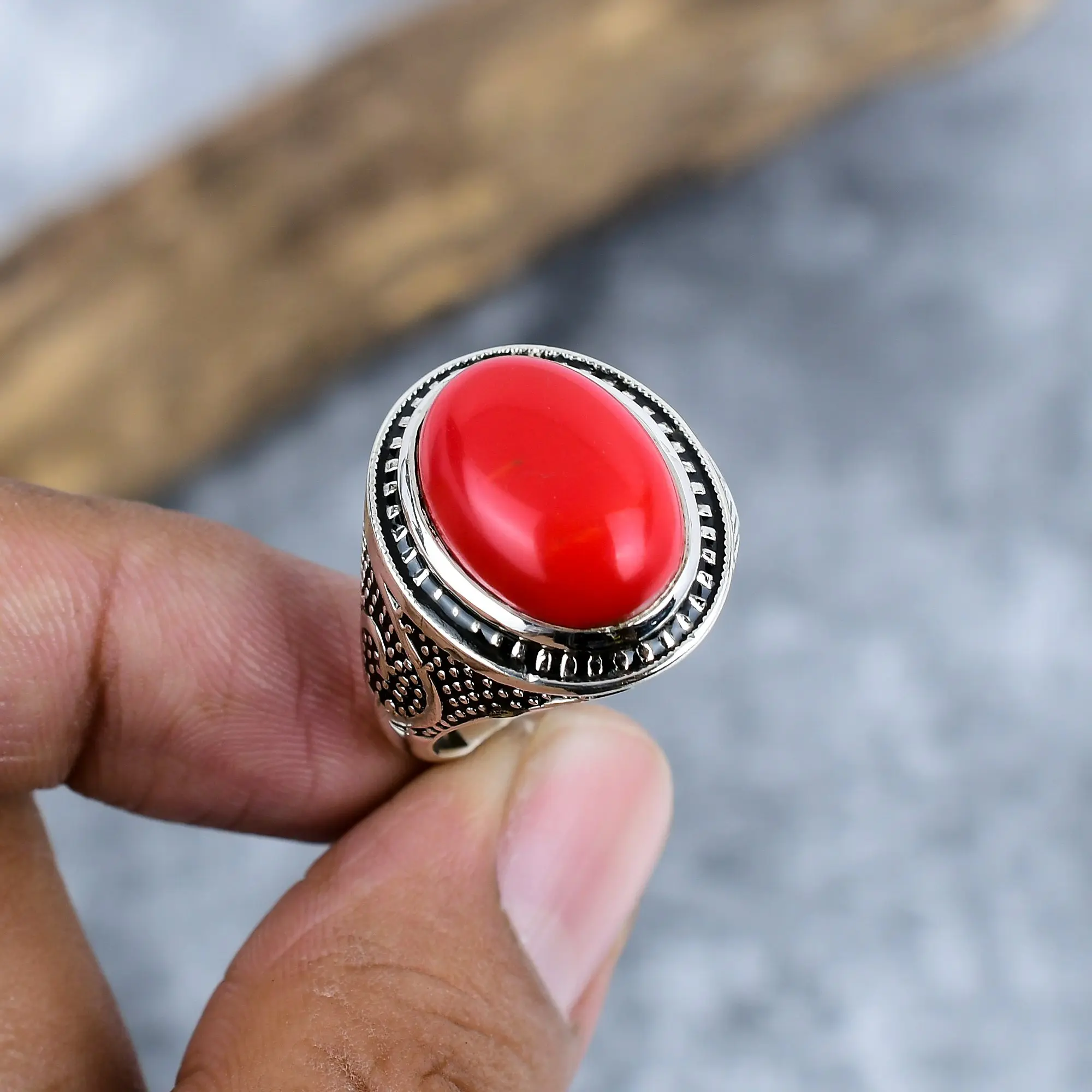 Red Coral Ring