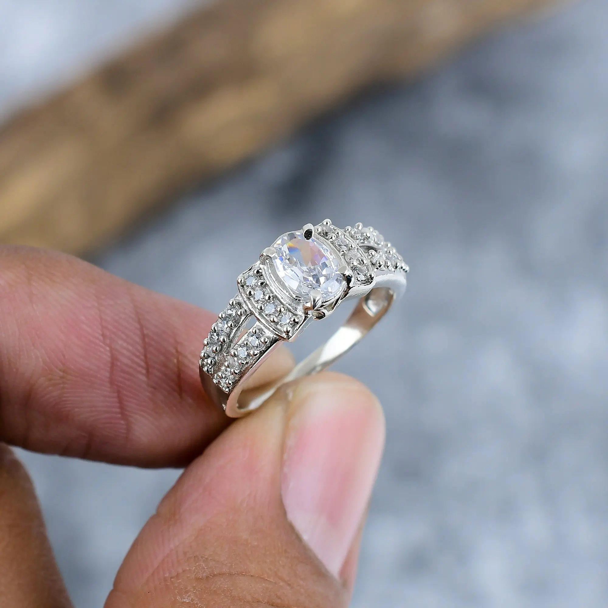 White Topaz Ring