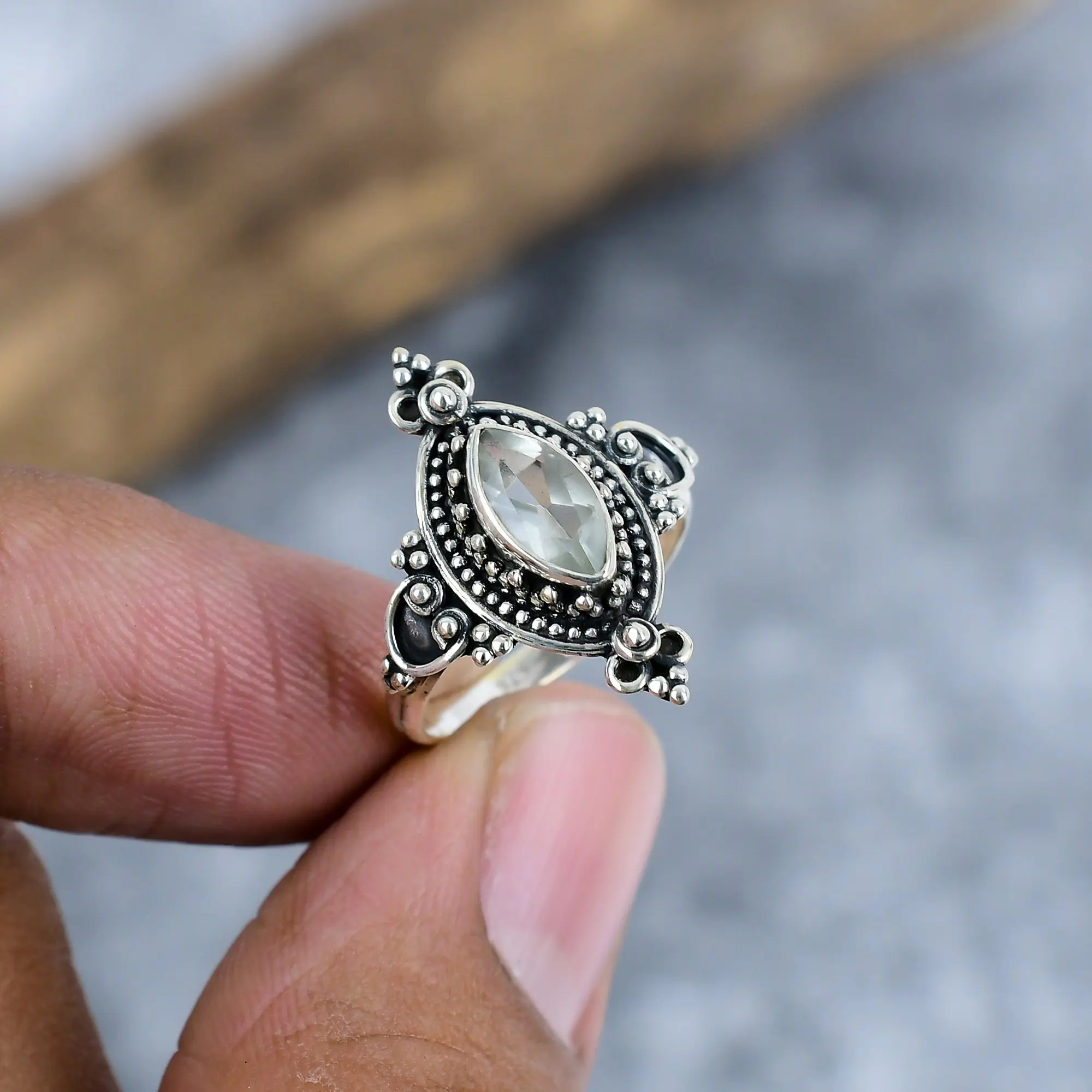 White Topaz Ring