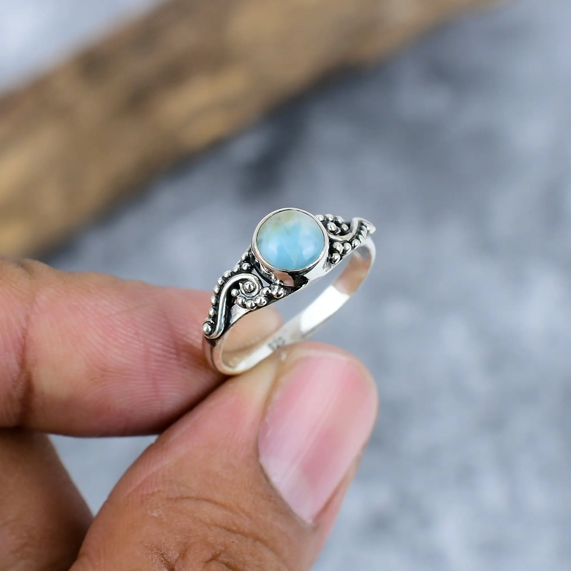 Caribbean Larimar Ring