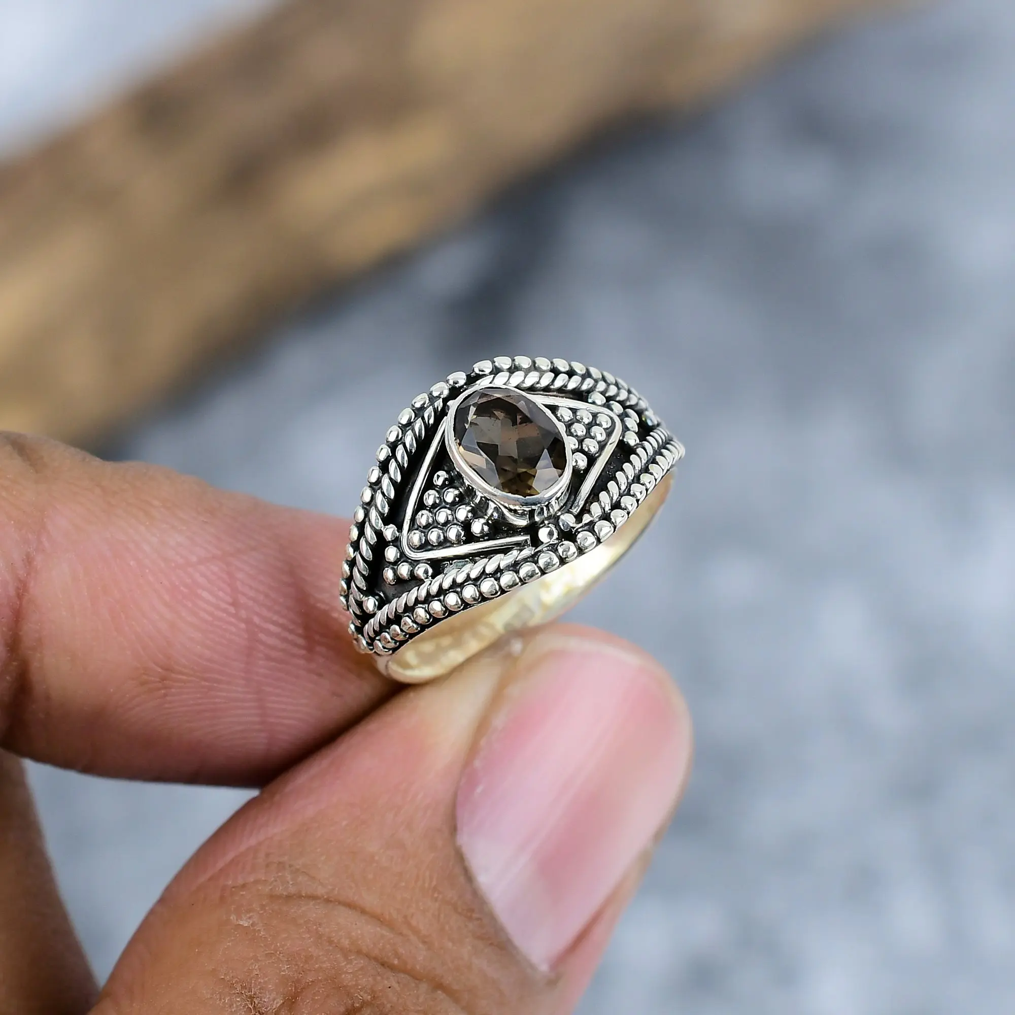 Smoky Topaz Ring