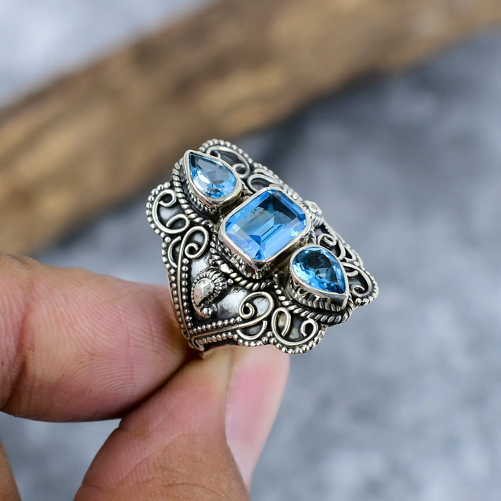 Blue Topaz Ring