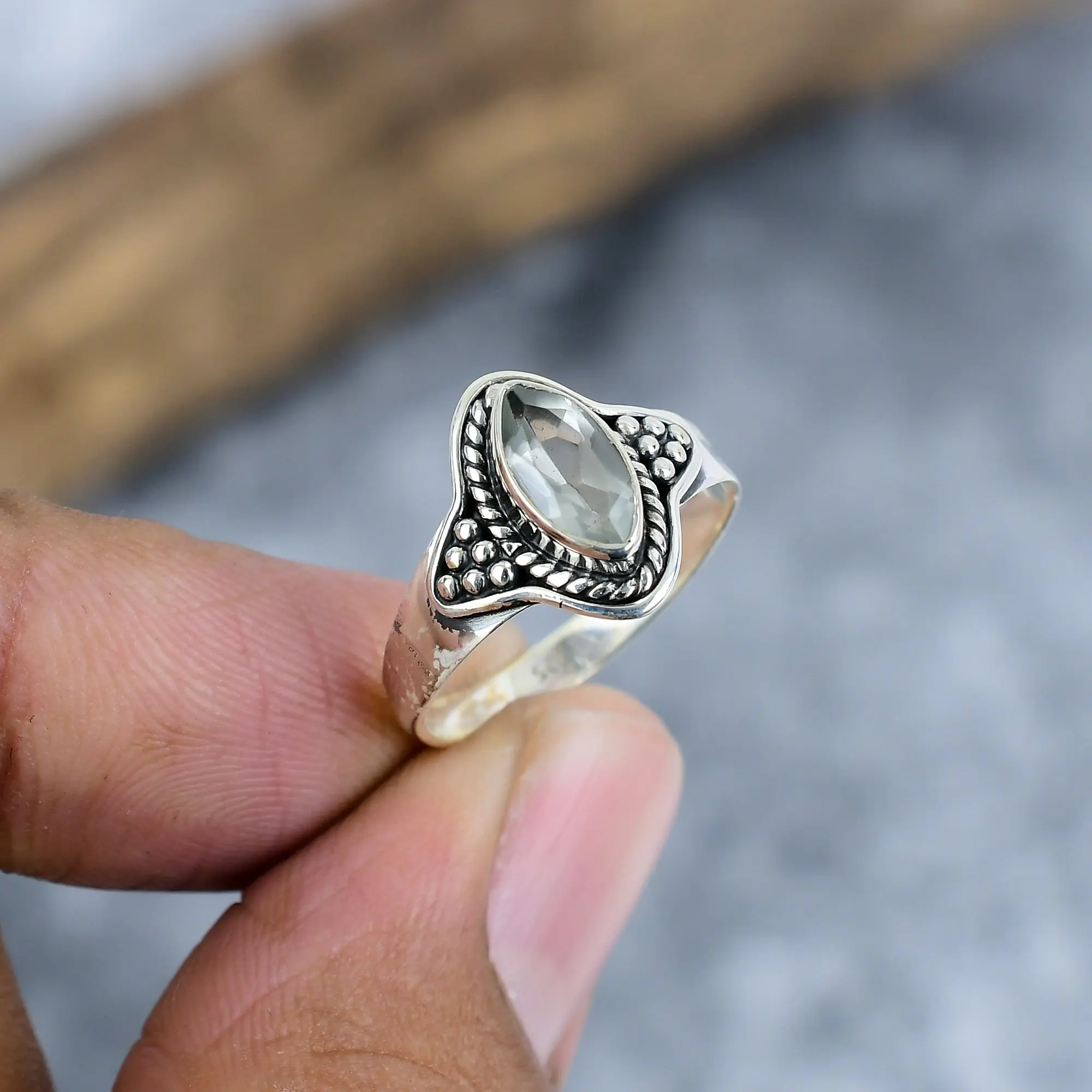 White Topaz Ring