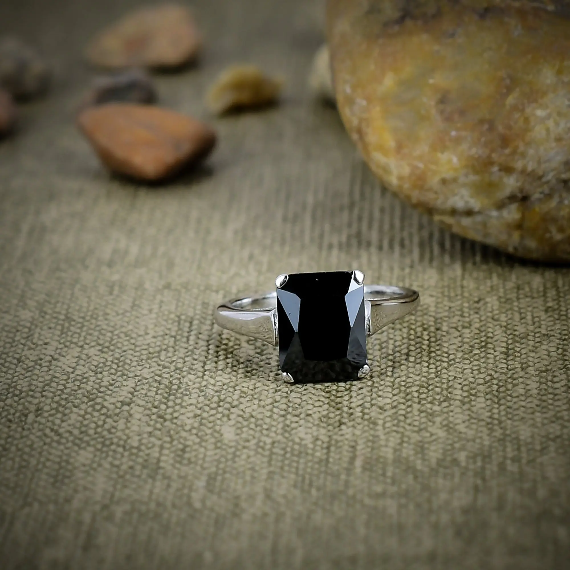 Black Spinel Ring