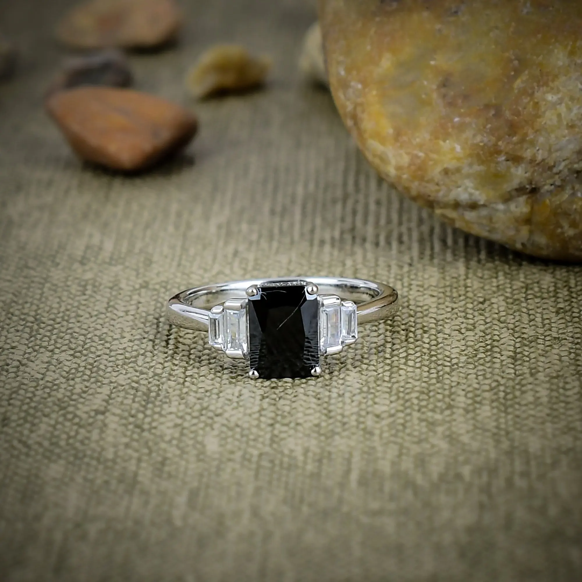 Black Spinel Ring