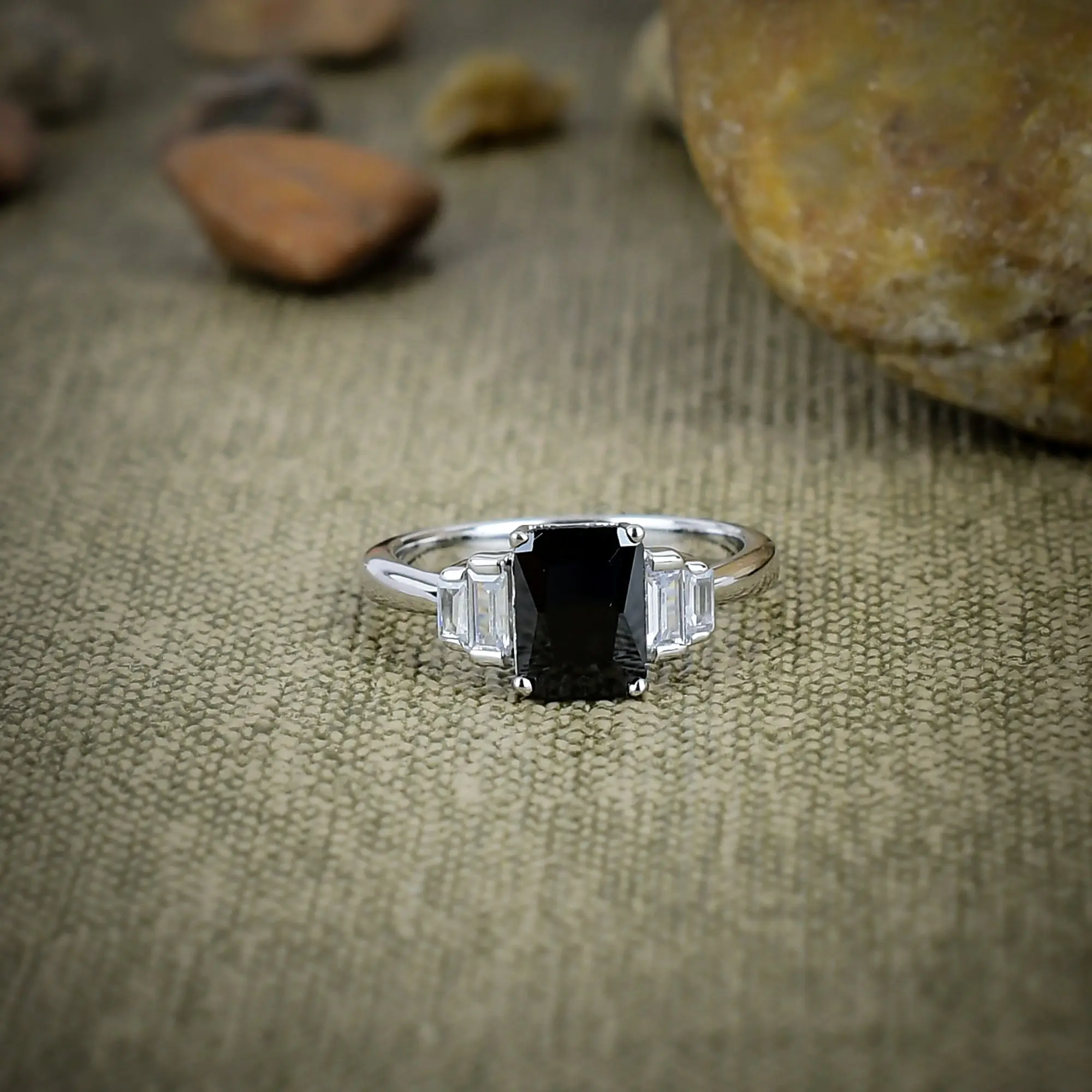 Black Spinel Ring
