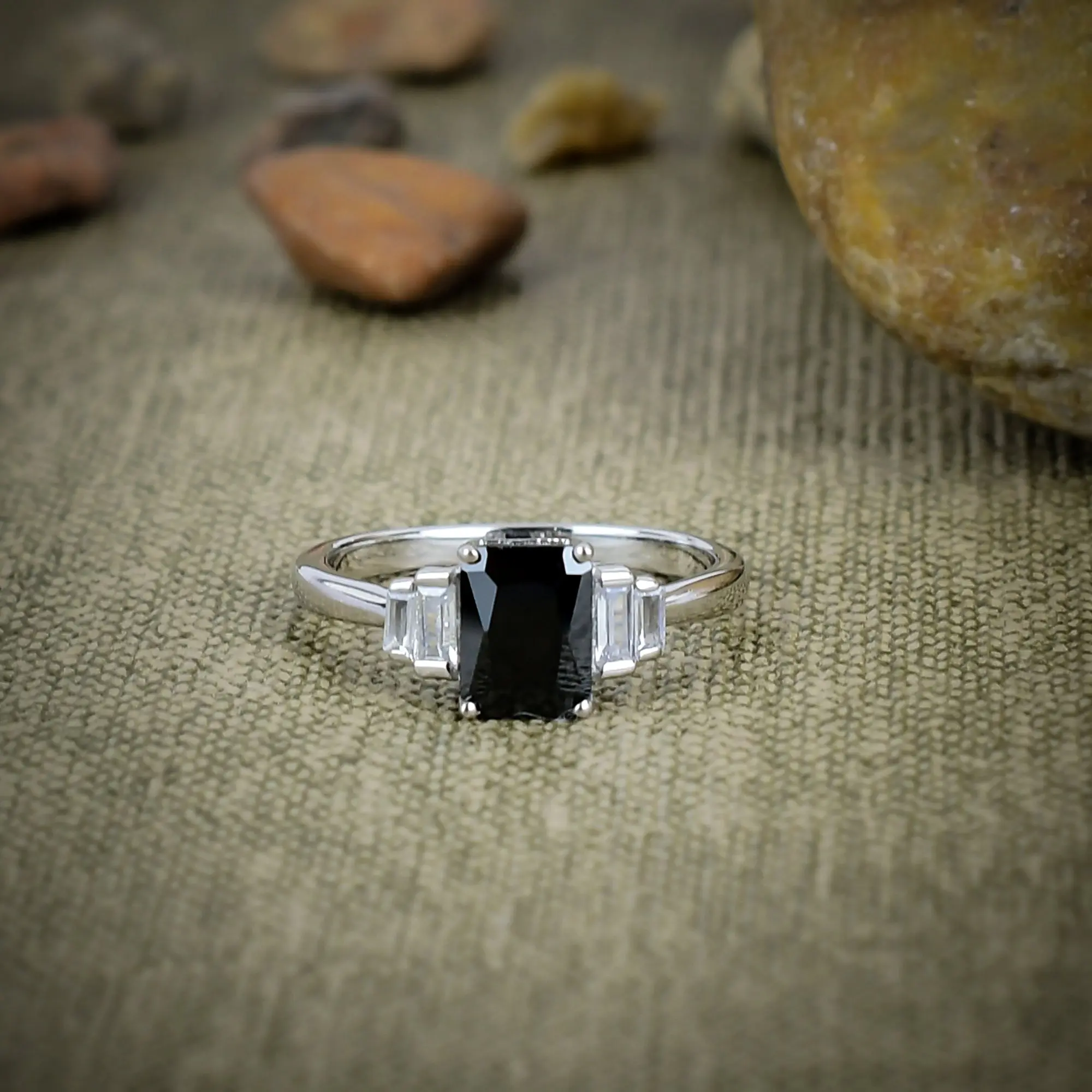 Black Spinel Ring