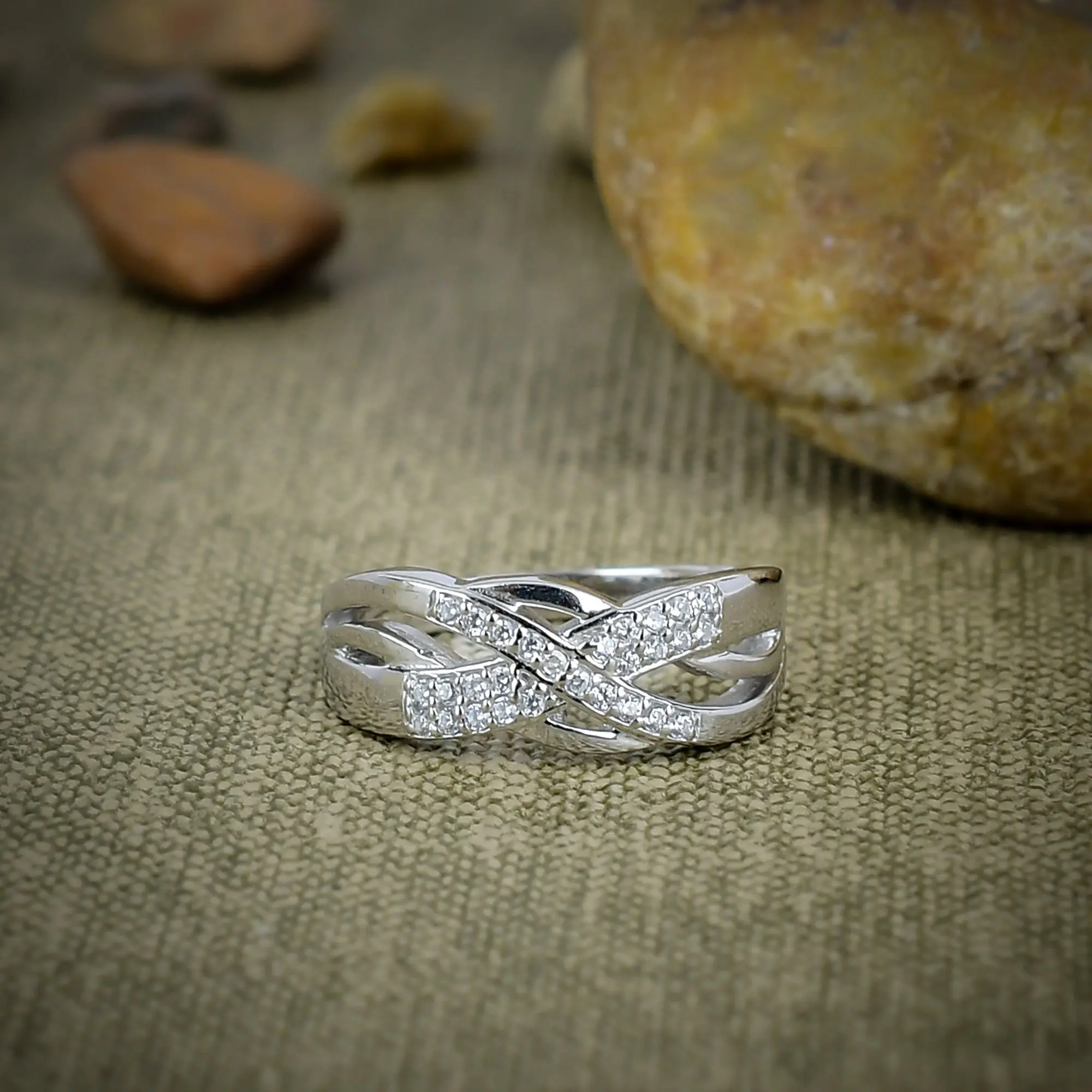 White Zirconia Ring