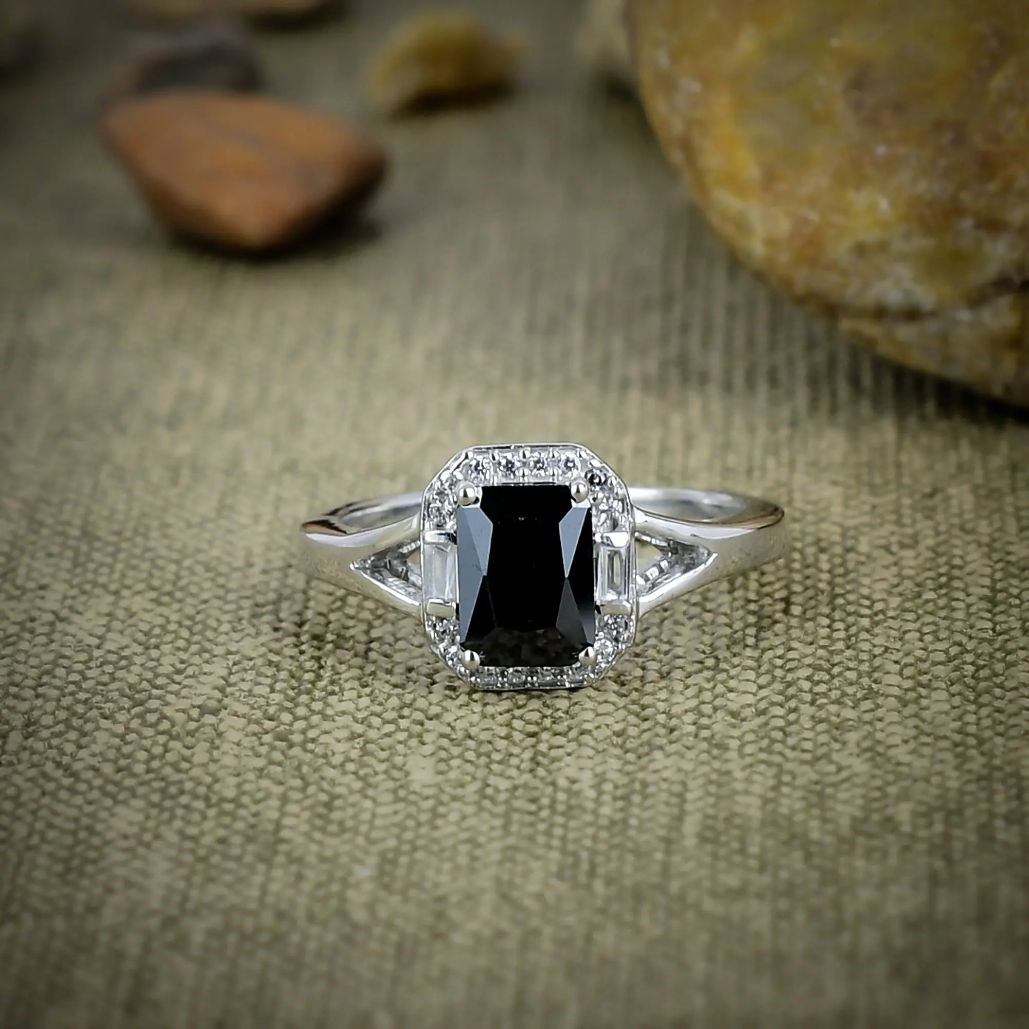 Black Spinel Ring