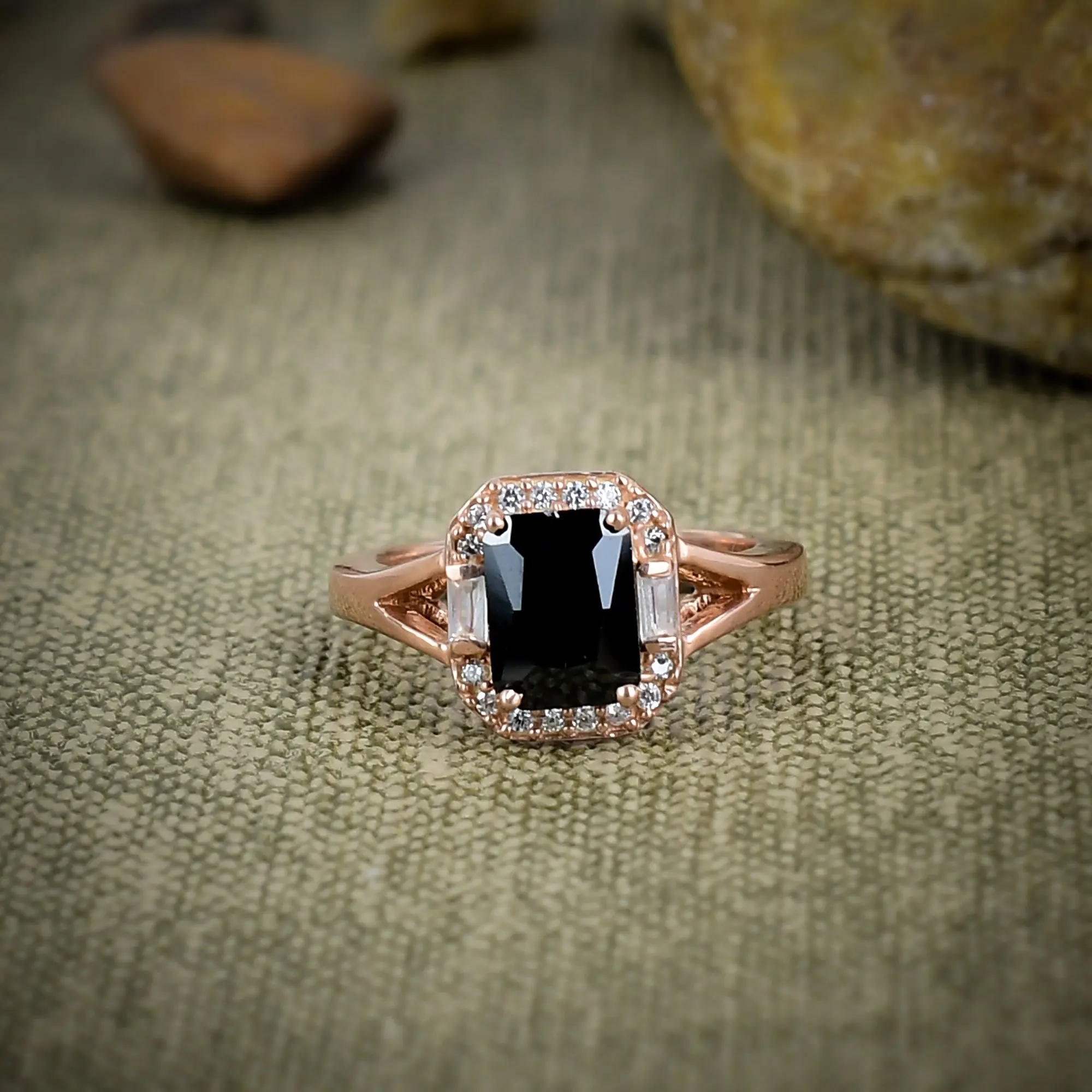 Black Spinel Ring