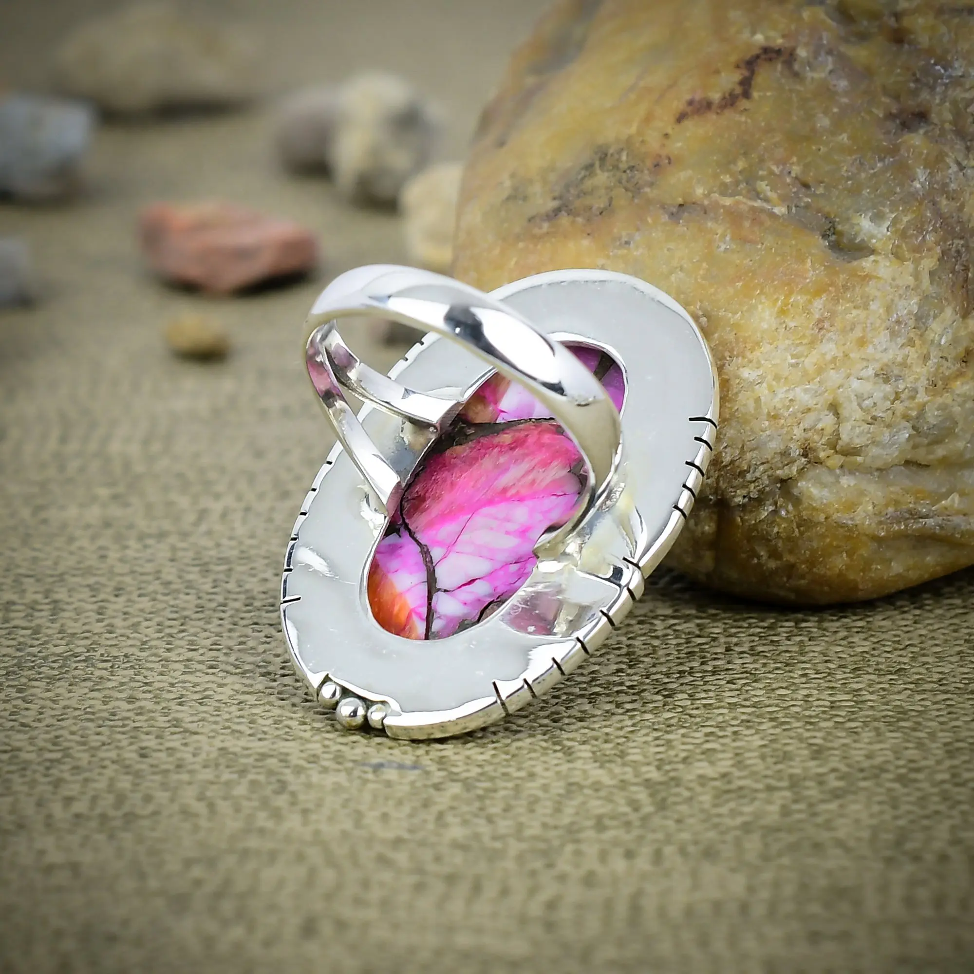 Spiny Oyster Turquoise Ring