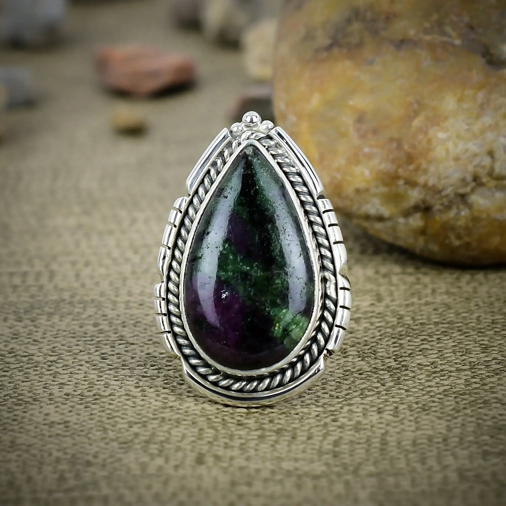 Ruby Zoisite Ring
