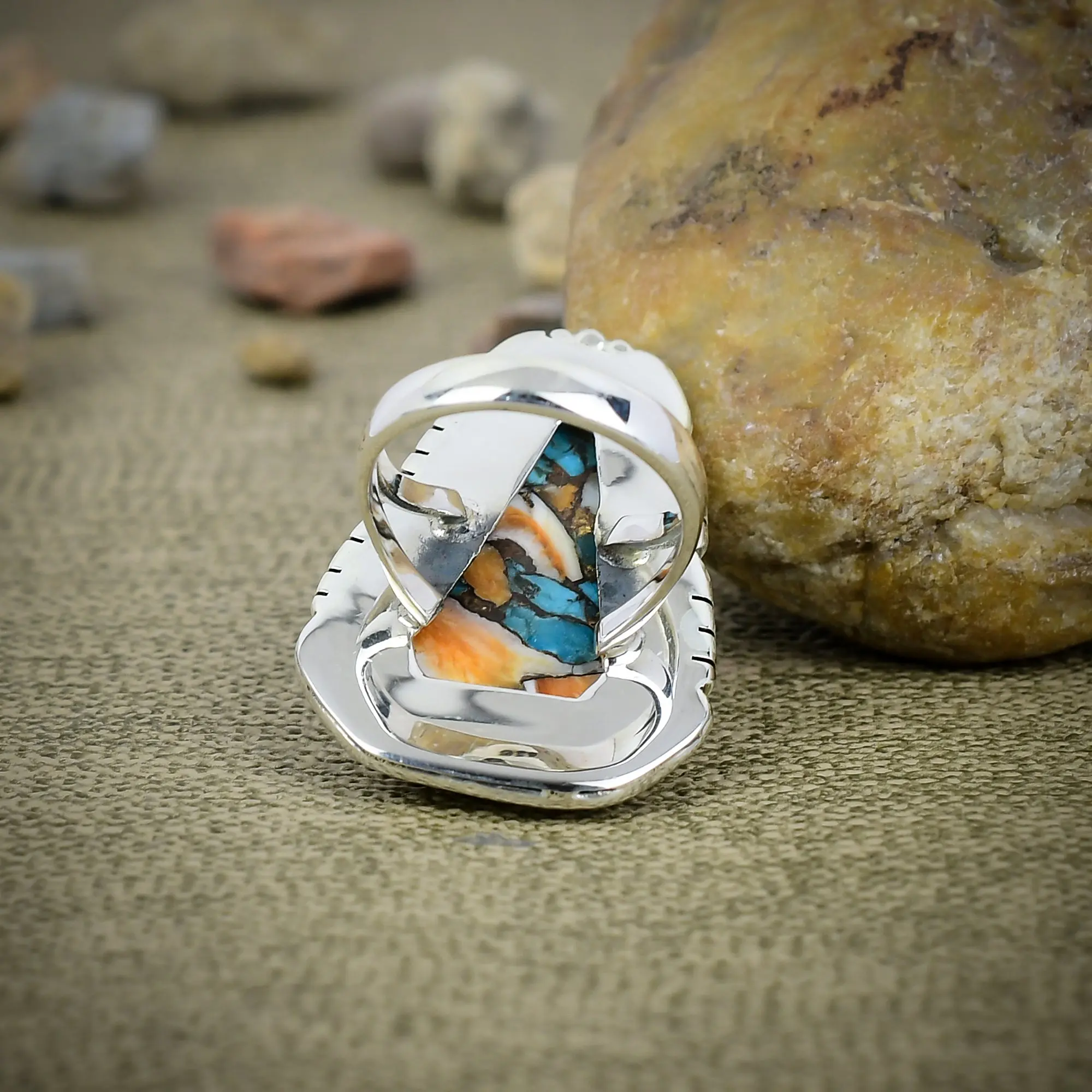 Spiny Oyster Turquoise Ring