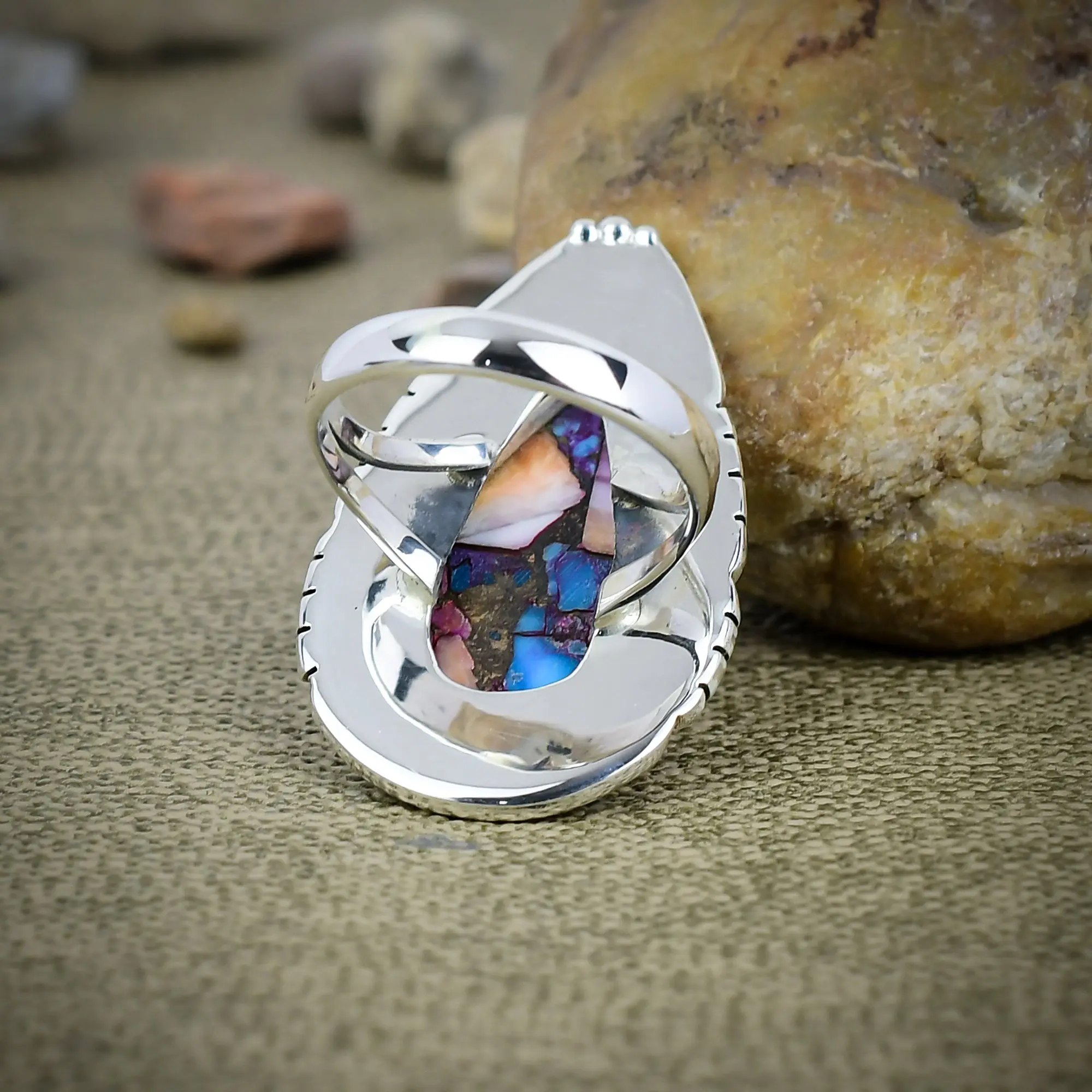 Spiny Oyster Turquoise Ring