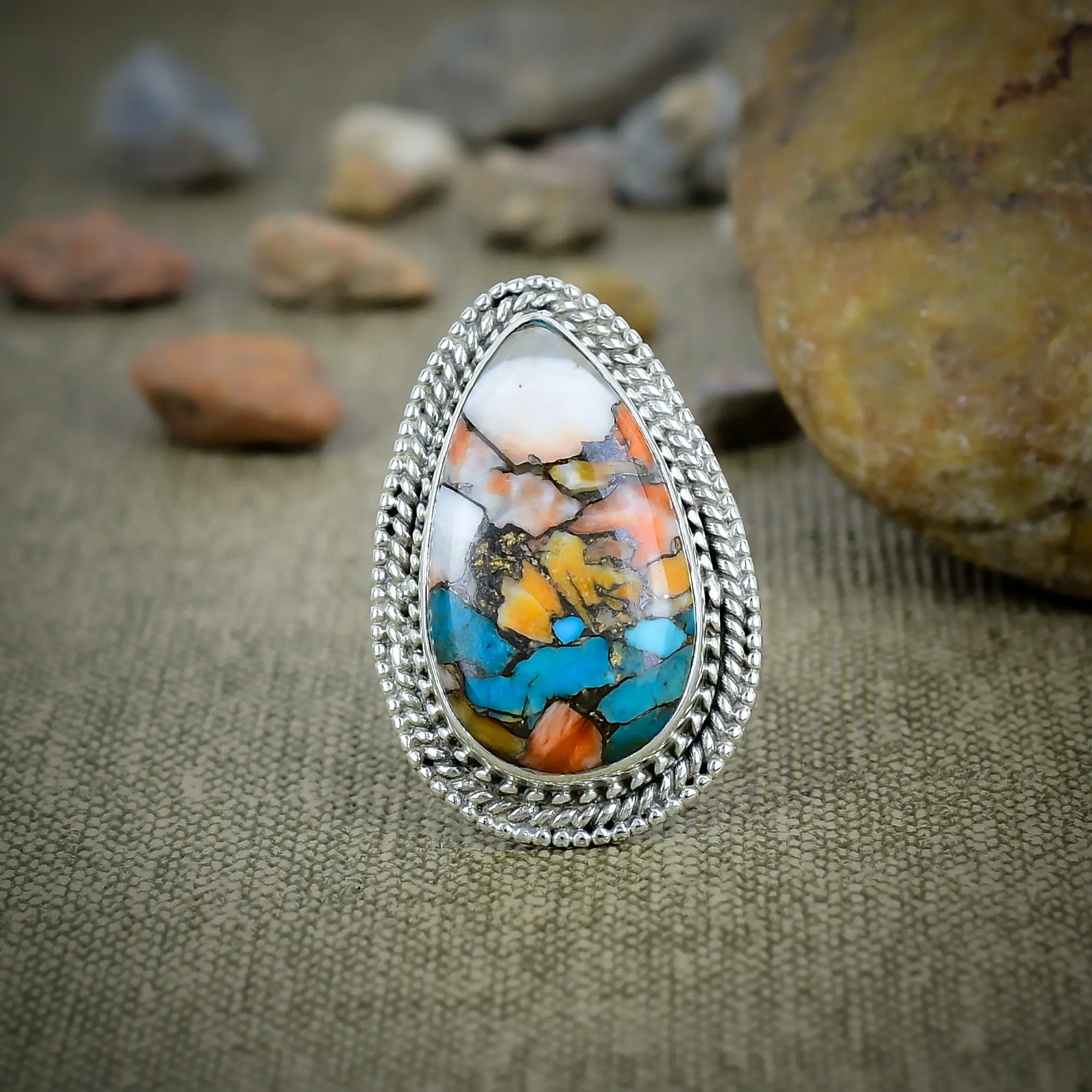 Oyster Turquoise Ring